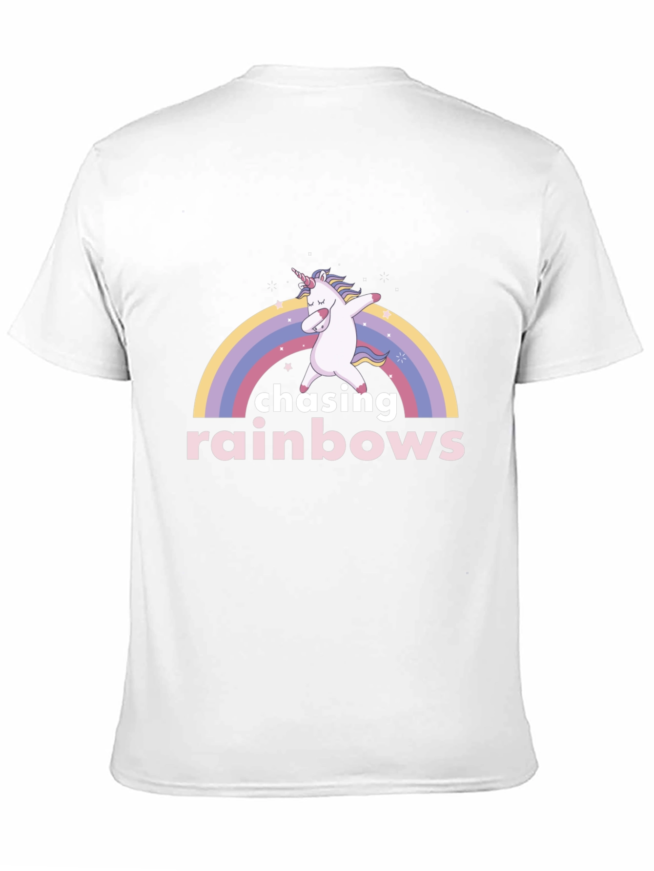Chasing Rainbows Unicorn Dab Black T-Shirt