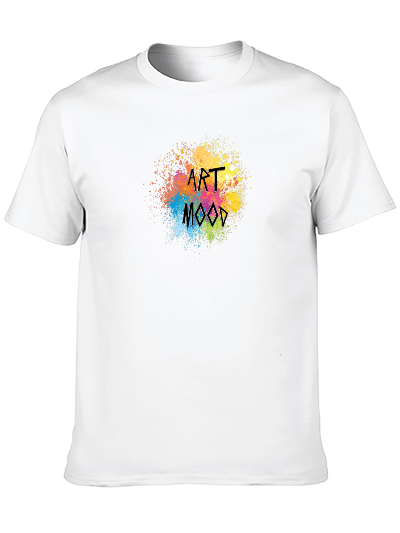 Art Mood Black T-Shirt - Stylish Paint Splatter Design