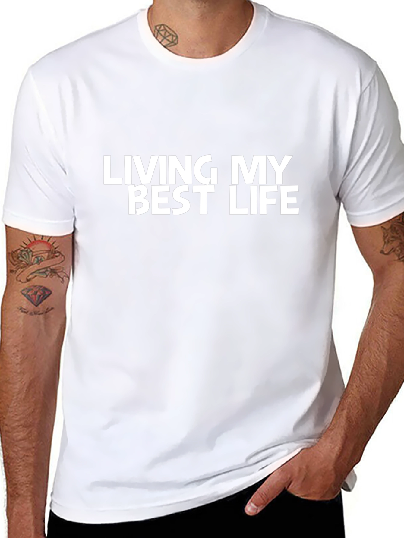 Living My Best Life Black T-Shirt