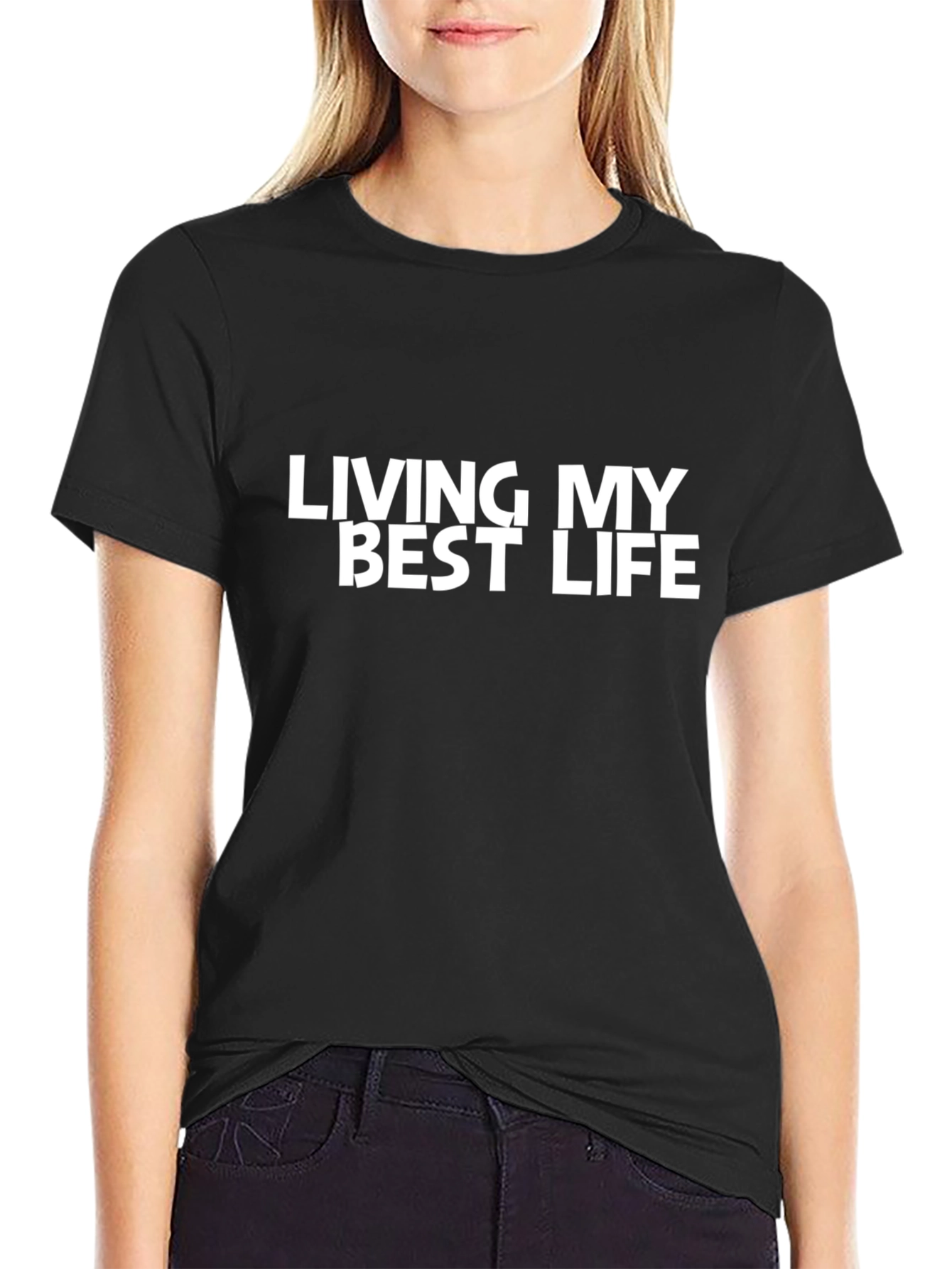 Living My Best Life Black T-Shirt