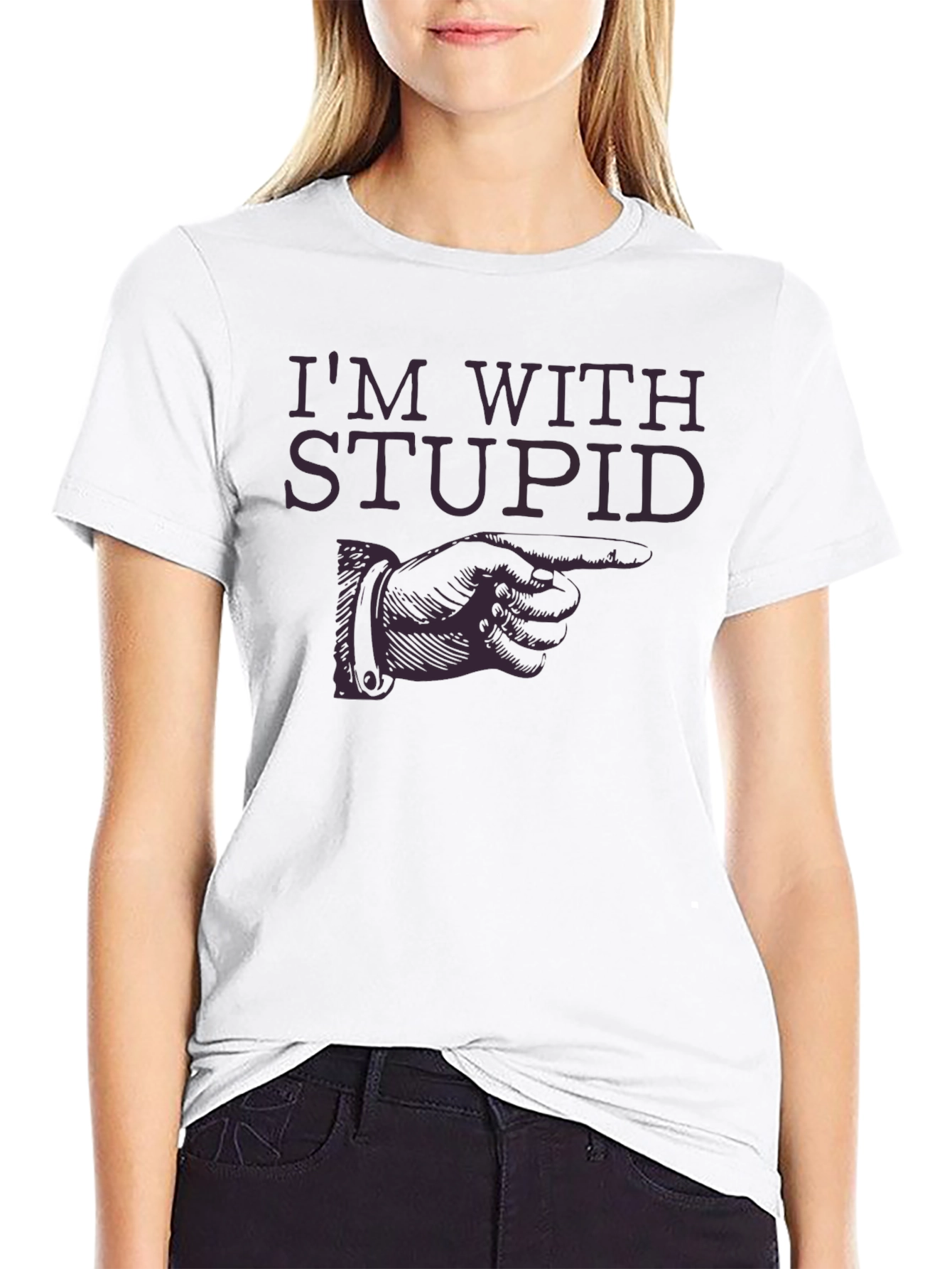 Im with Stupid Graphic Novelty T-Shirt