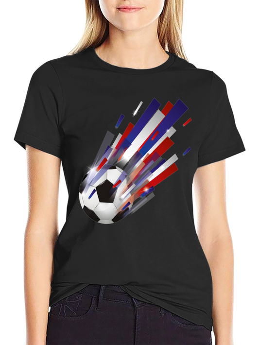 Mens Black Soccer Ball Graphic Tee