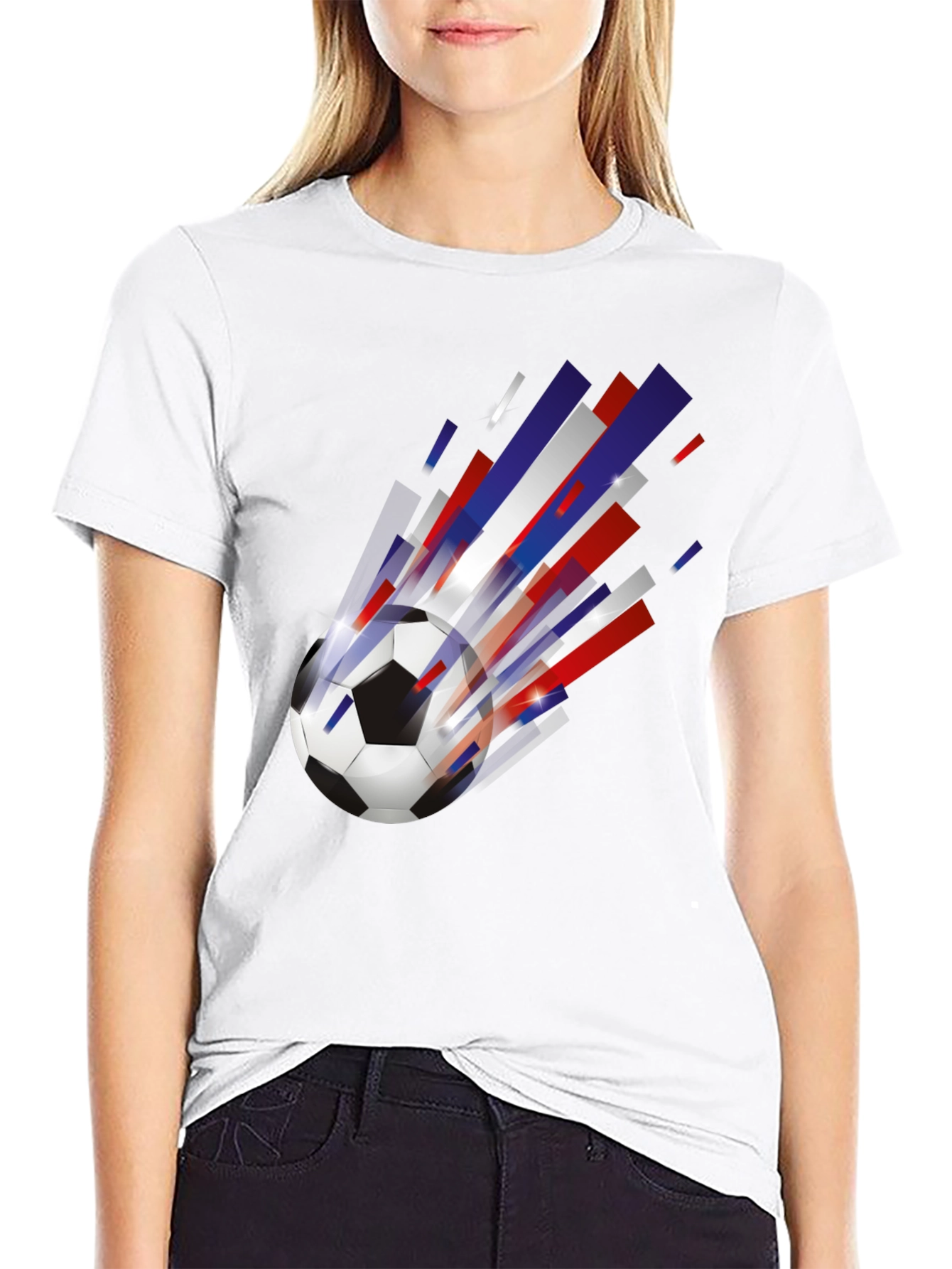 Mens Black Soccer Ball Graphic Tee