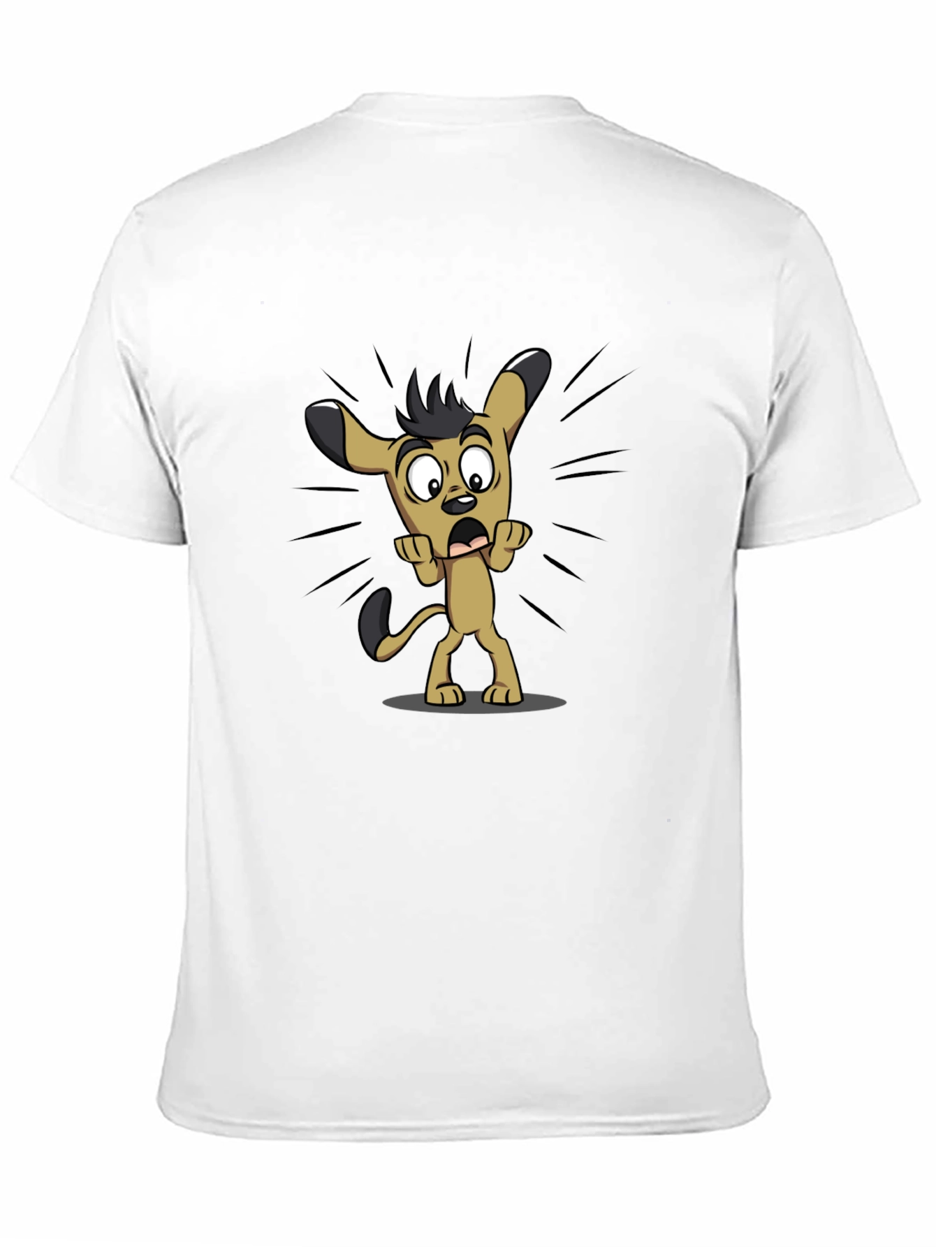 Cartoon Dog Black T-Shirt