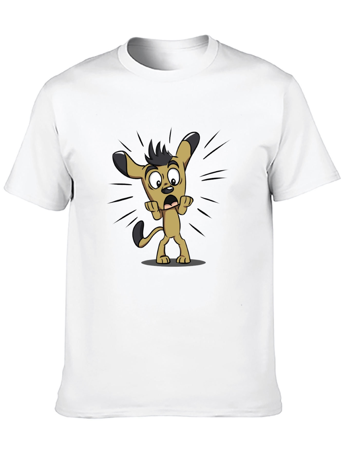 Cartoon Dog Black T-Shirt