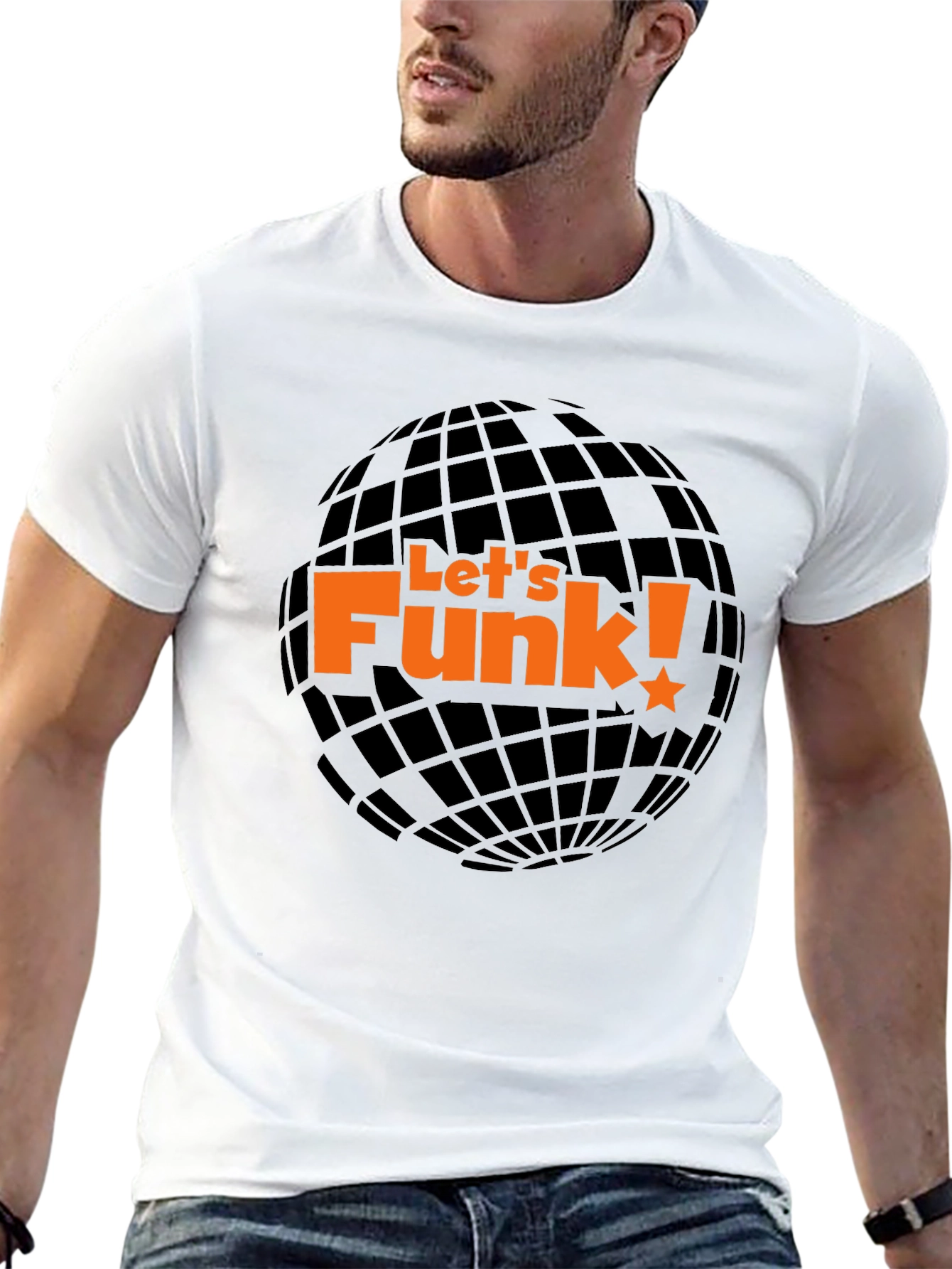 Lets Funk! Graphic Print Black T-Shirt