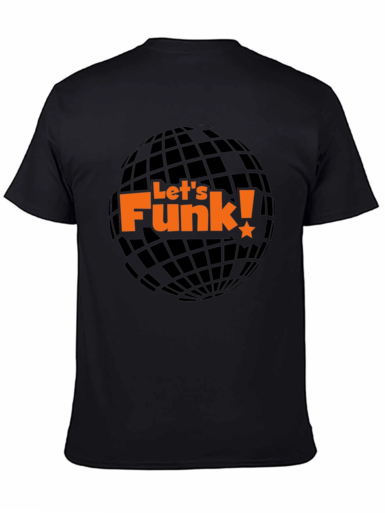 Lets Funk! Graphic Print Black T-Shirt