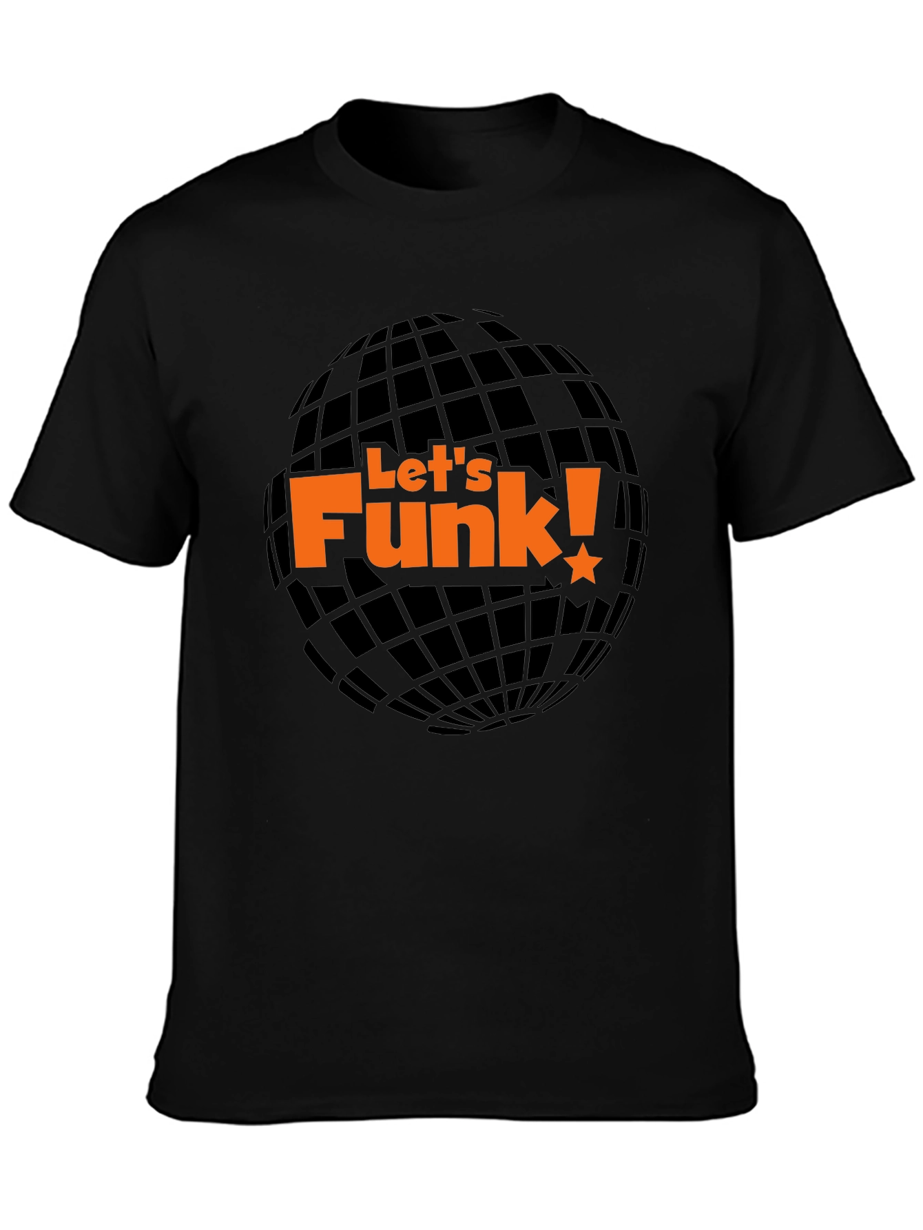 Lets Funk! Graphic Print Black T-Shirt