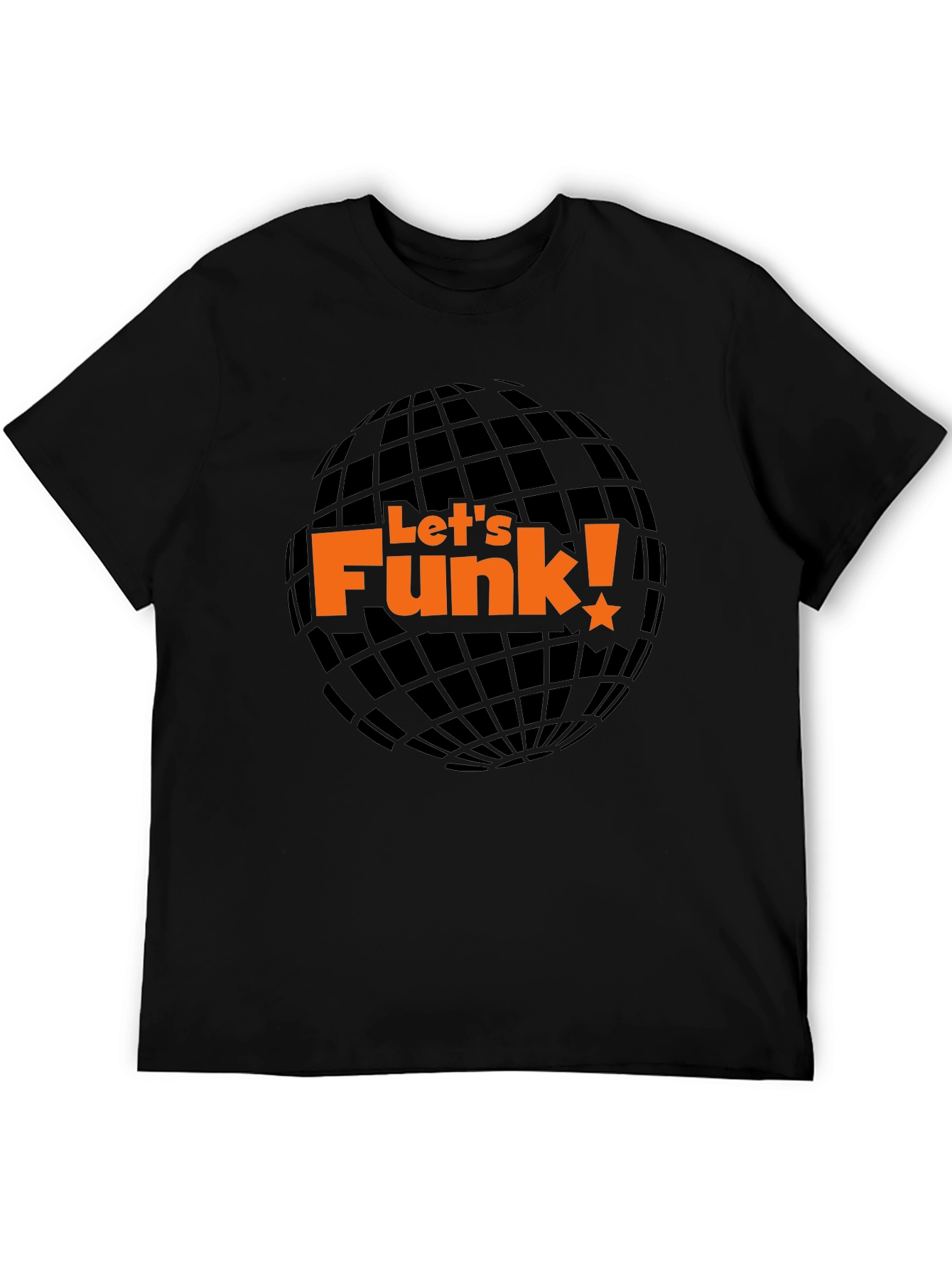 Lets Funk! Graphic Print Black T-Shirt