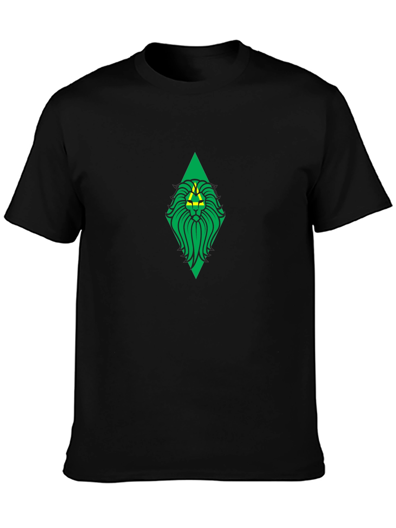 Lion Crest Graphic Tee - Black Casual Shirt