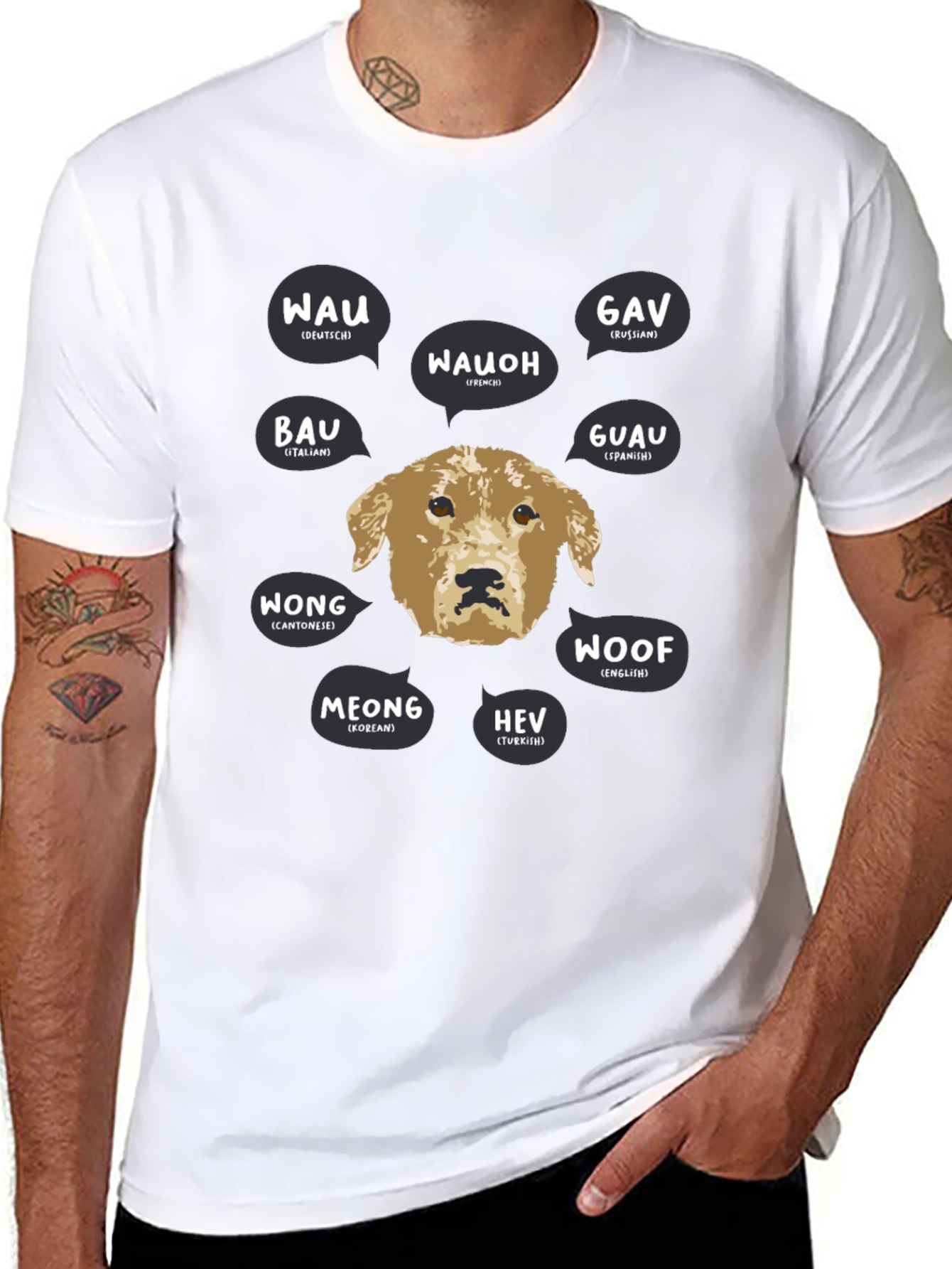 Dog Breed Bark Translation Graphic T-Shirt