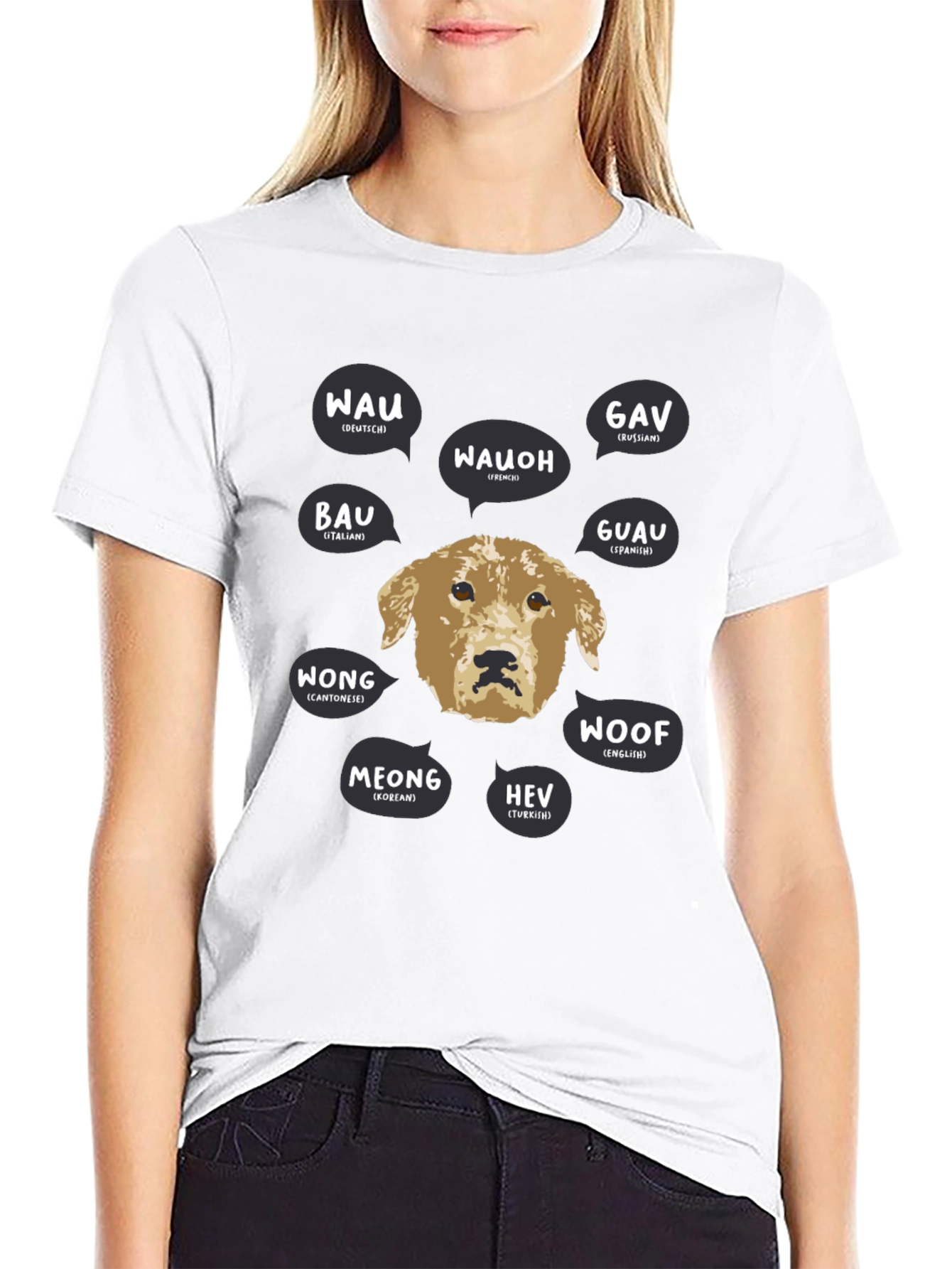 Dog Breed Bark Translation Graphic T-Shirt