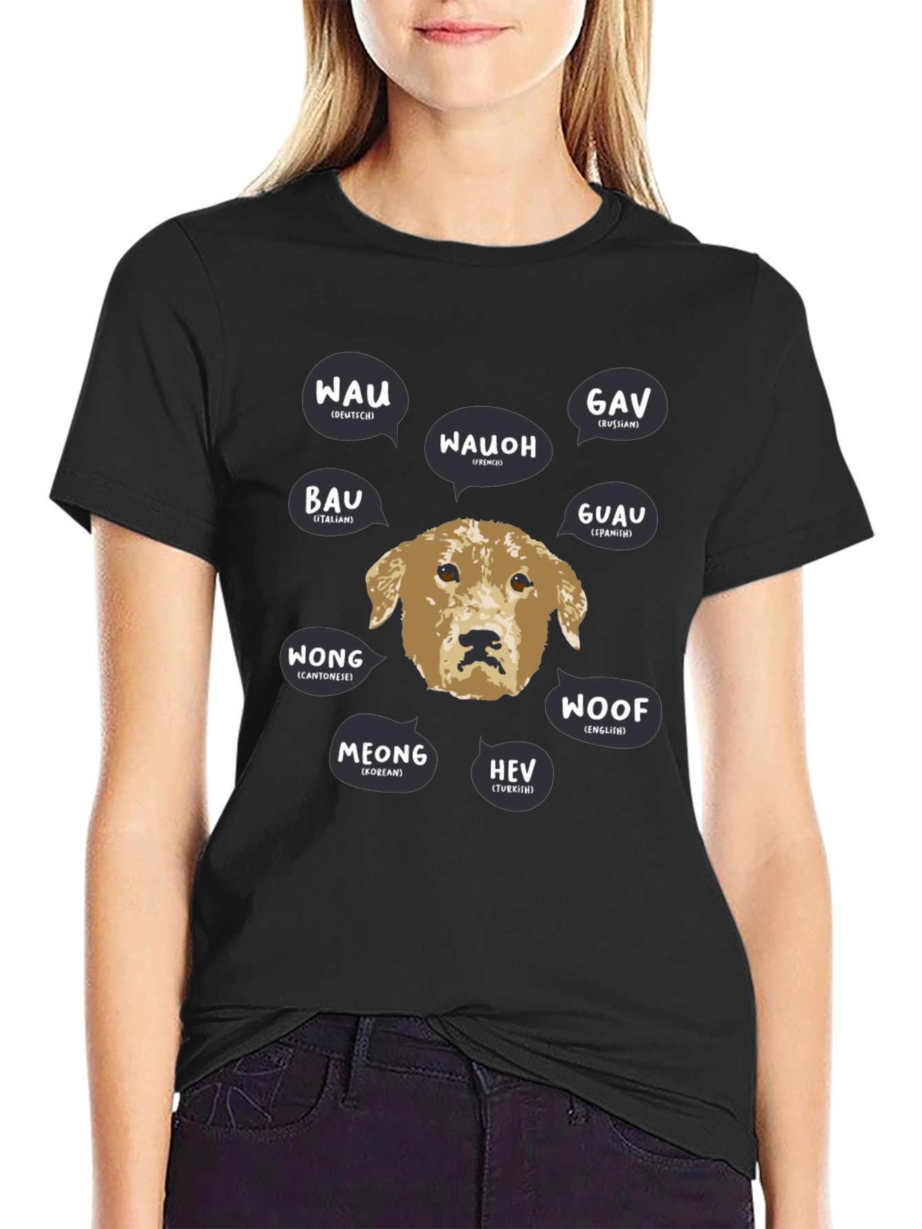 Dog Breed Bark Translation Graphic T-Shirt