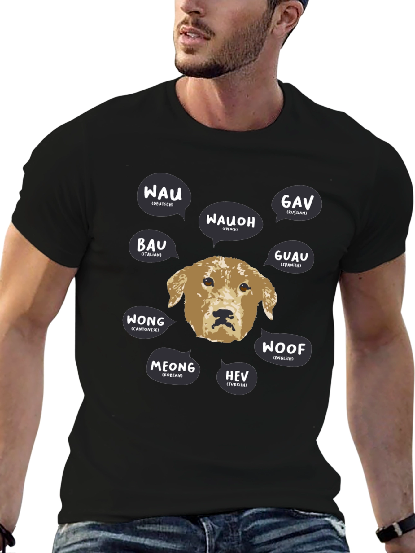 Dog Breed Bark Translation Graphic T-Shirt
