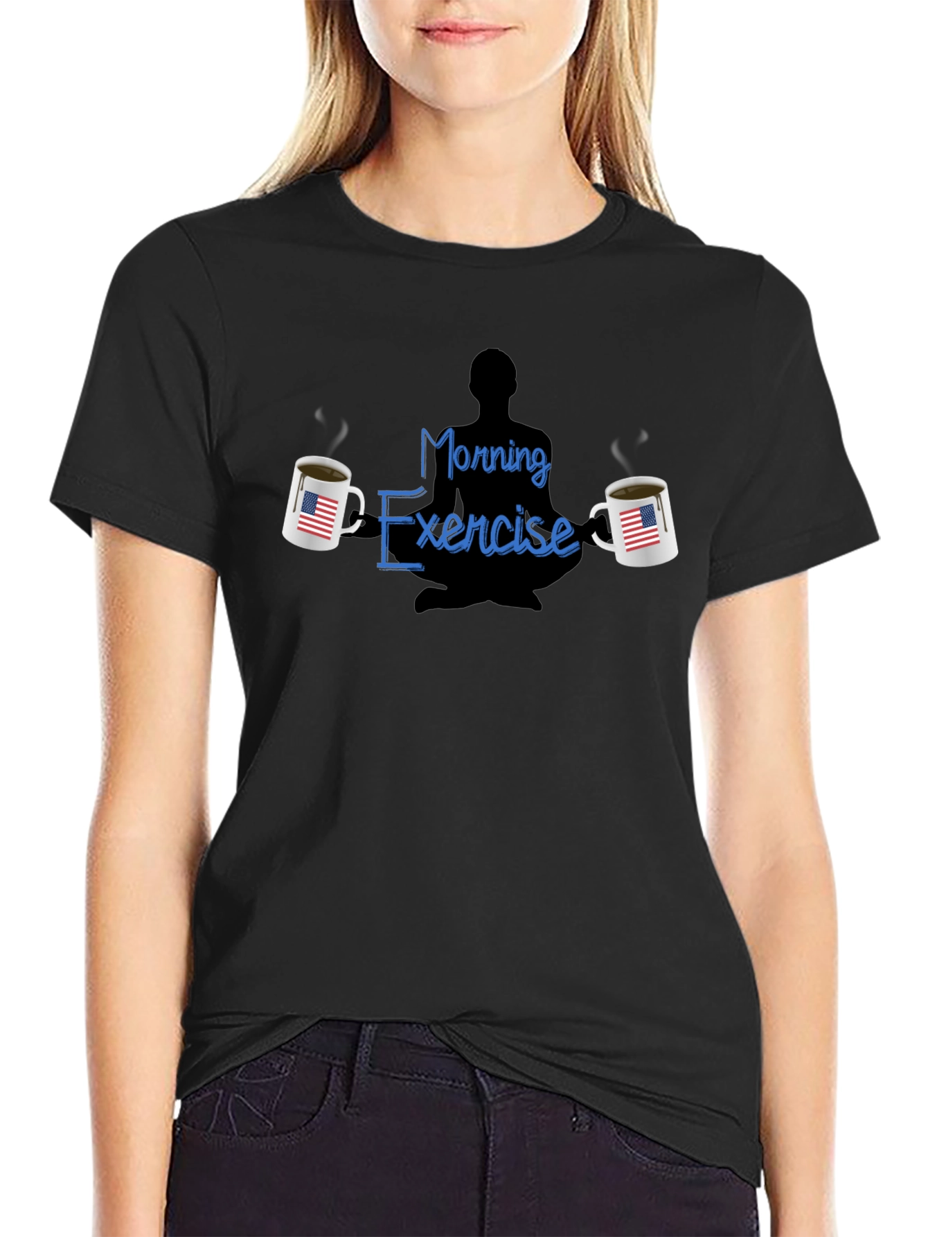 Morning Exercise T-Shirt - Coffee & Meditation Tee