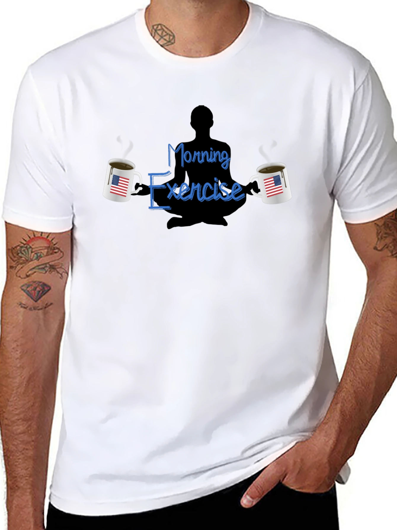Morning Exercise T-Shirt - Coffee & Meditation Tee