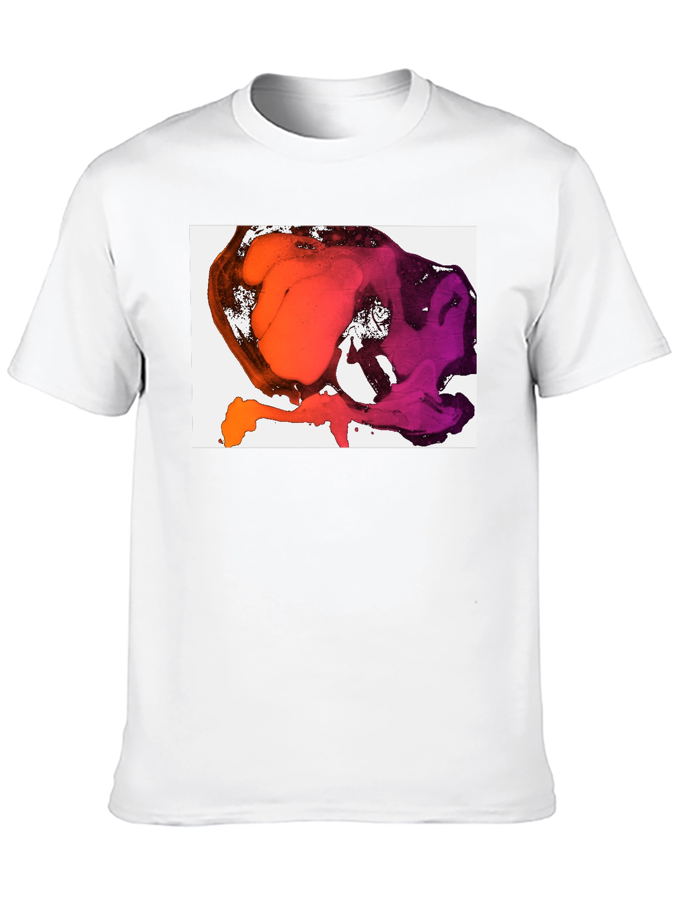 Abstract Ink Blot Graphic Tee - Stylish Black T-Shirt