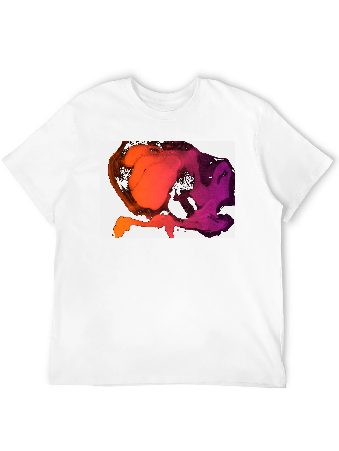 Abstract Ink Blot Graphic Tee - Stylish Black T-Shirt