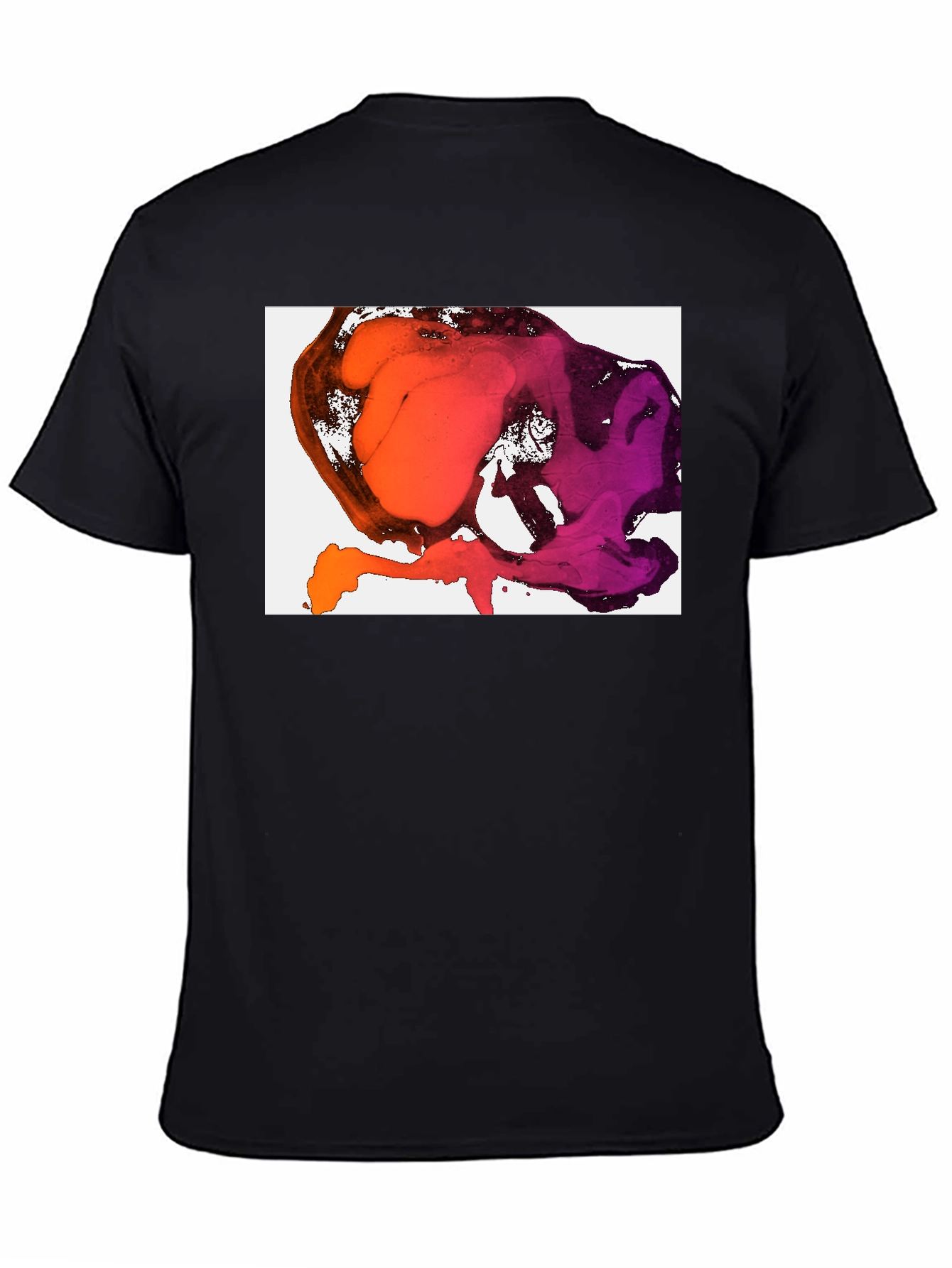 Abstract Ink Blot Graphic Tee - Stylish Black T-Shirt