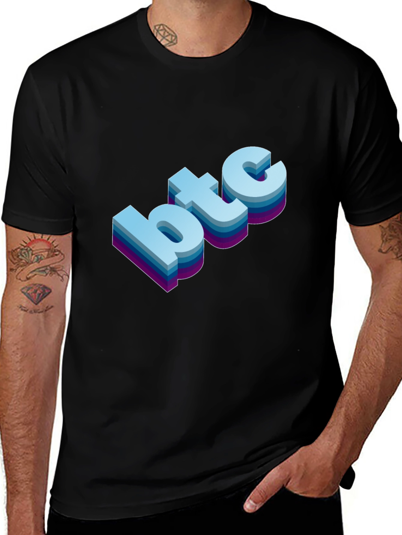 Retro BTC T-Shirt - Bitcoin Cryptocurrency Tee