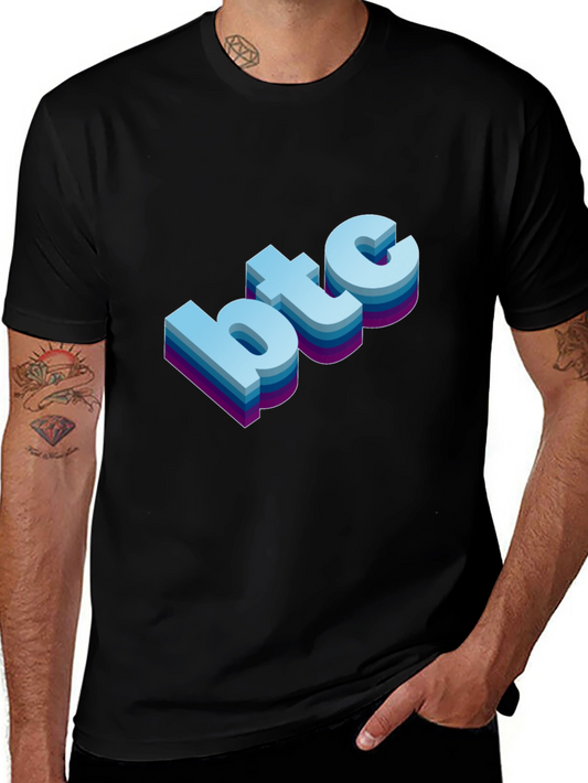 Retro BTC T-Shirt - Bitcoin Cryptocurrency Tee