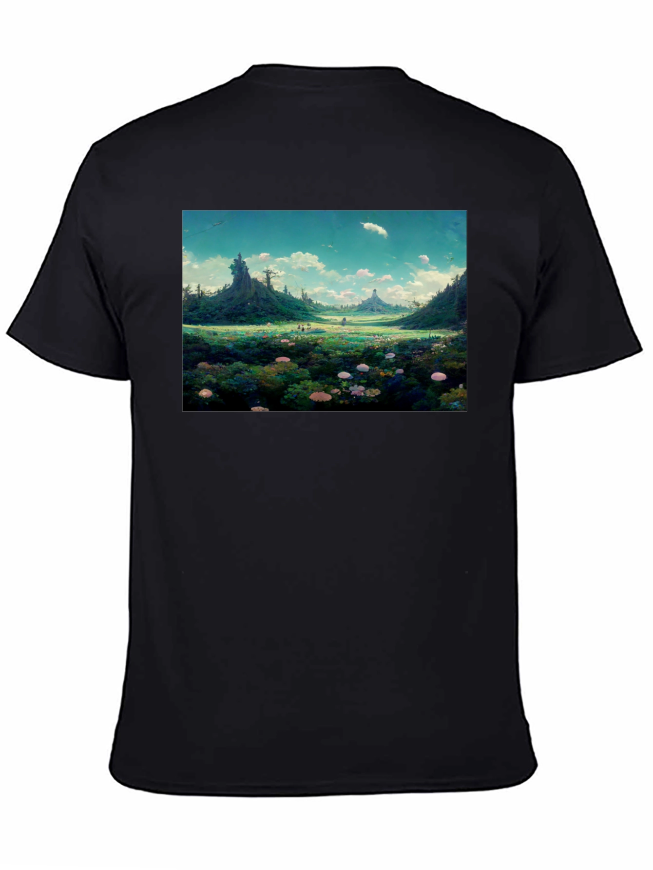 Whimsical Landscape Graphic Tee - Nature Lovers Shirt