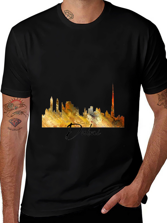 Dubai Skyline T-Shirt - Abstract City Tee