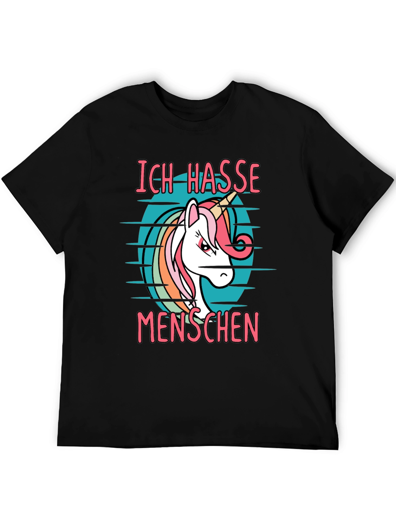 Ich Hasse Menschen Unicorn Graphic T-Shirt