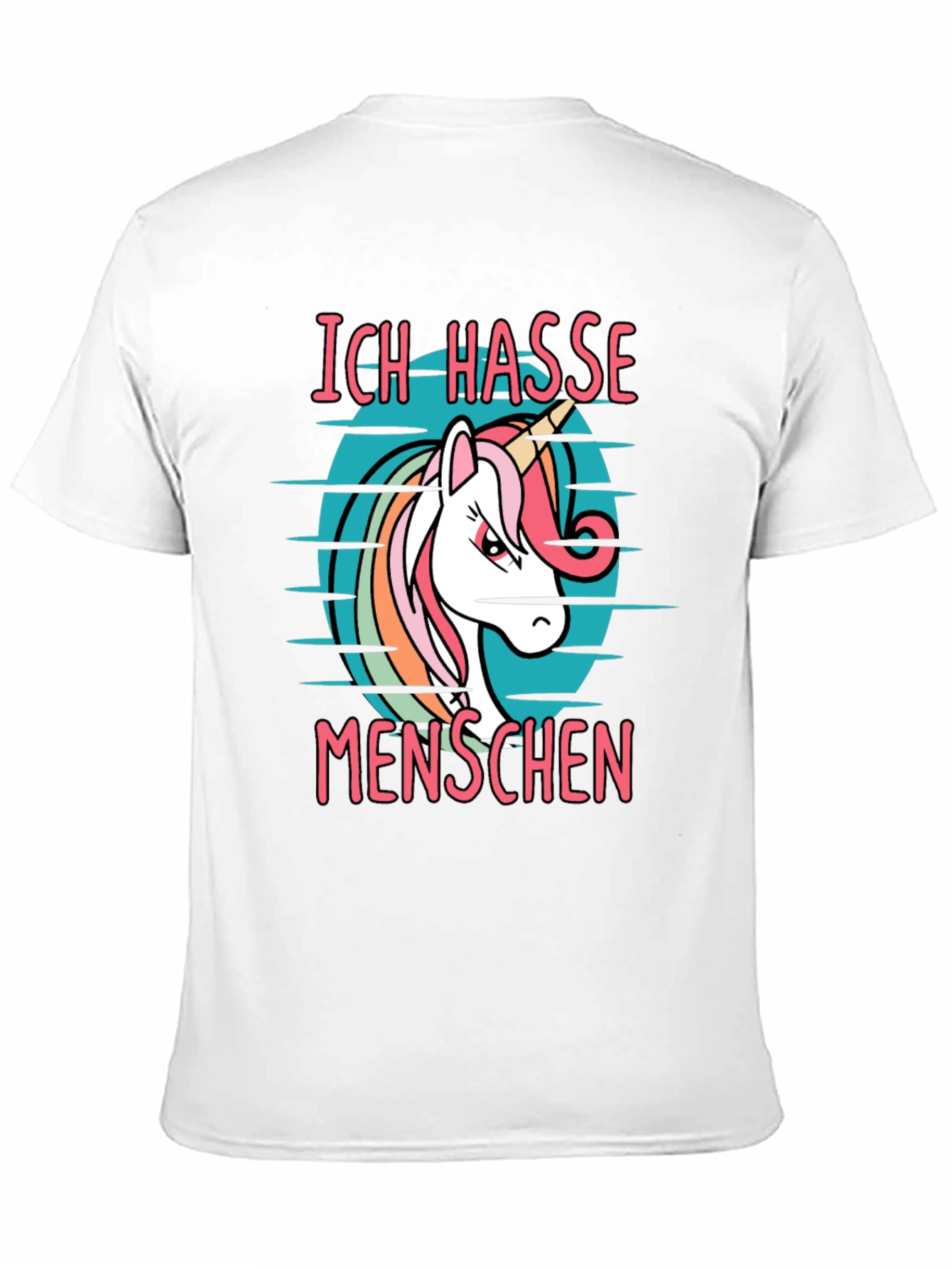 Ich Hasse Menschen Unicorn Graphic T-Shirt