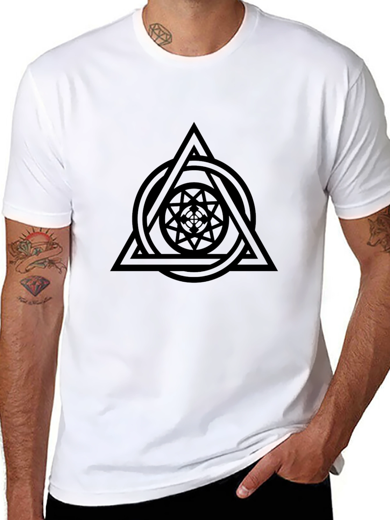Geometric Triangle Graphic T-Shirt