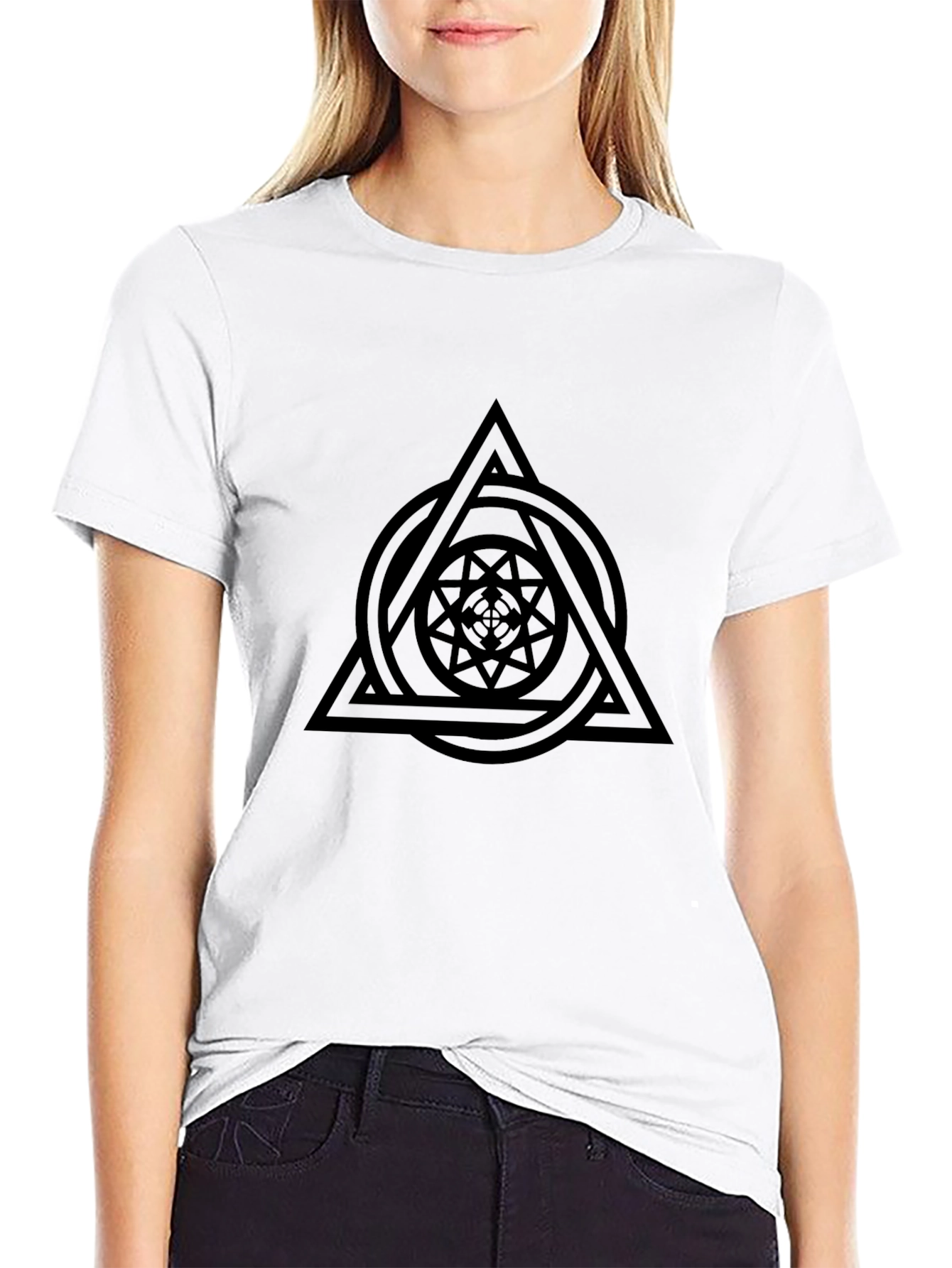 Geometric Triangle Graphic T-Shirt