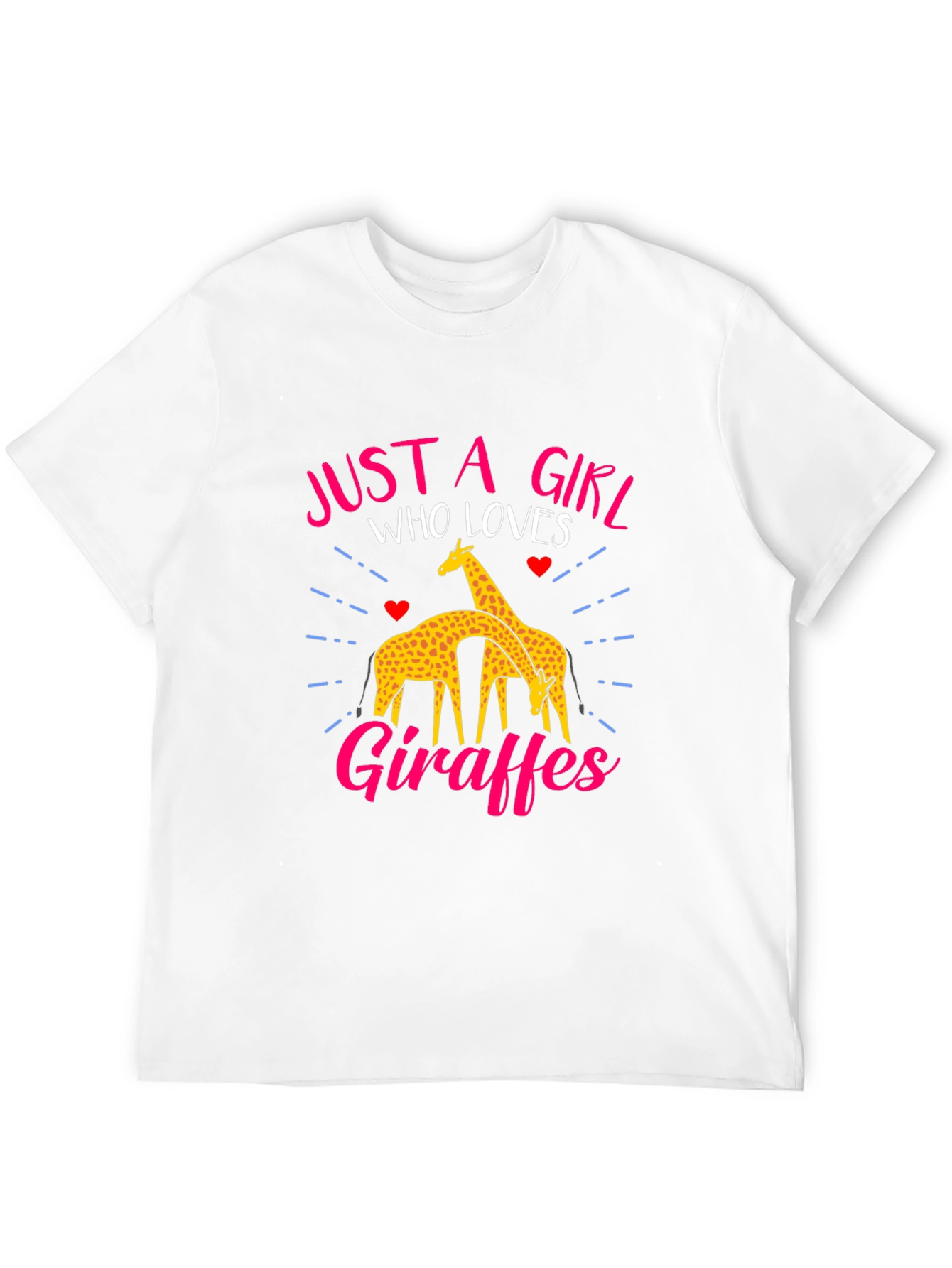 Just a Girl Who Loves Giraffes Black T-Shirt