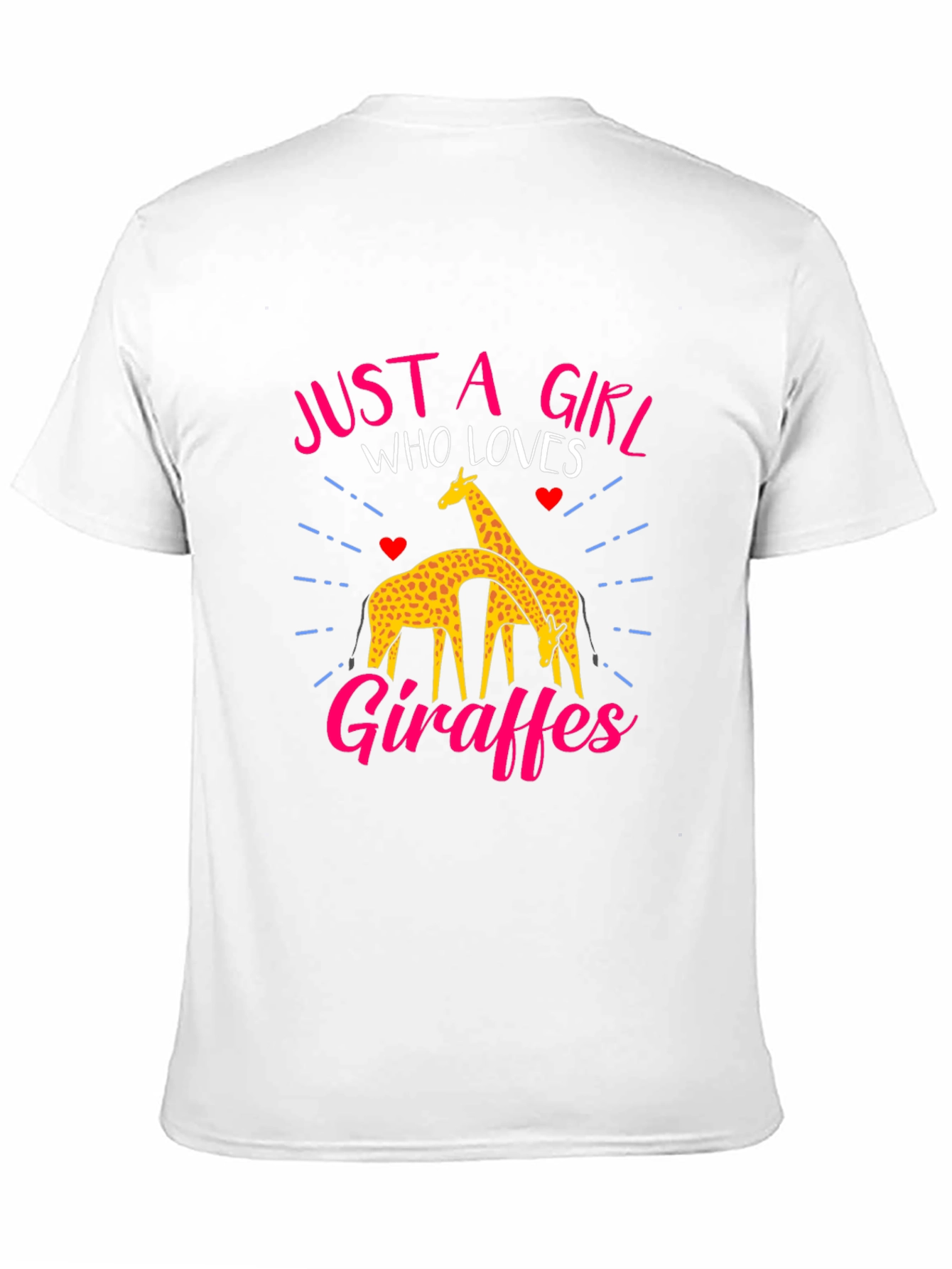 Just a Girl Who Loves Giraffes Black T-Shirt