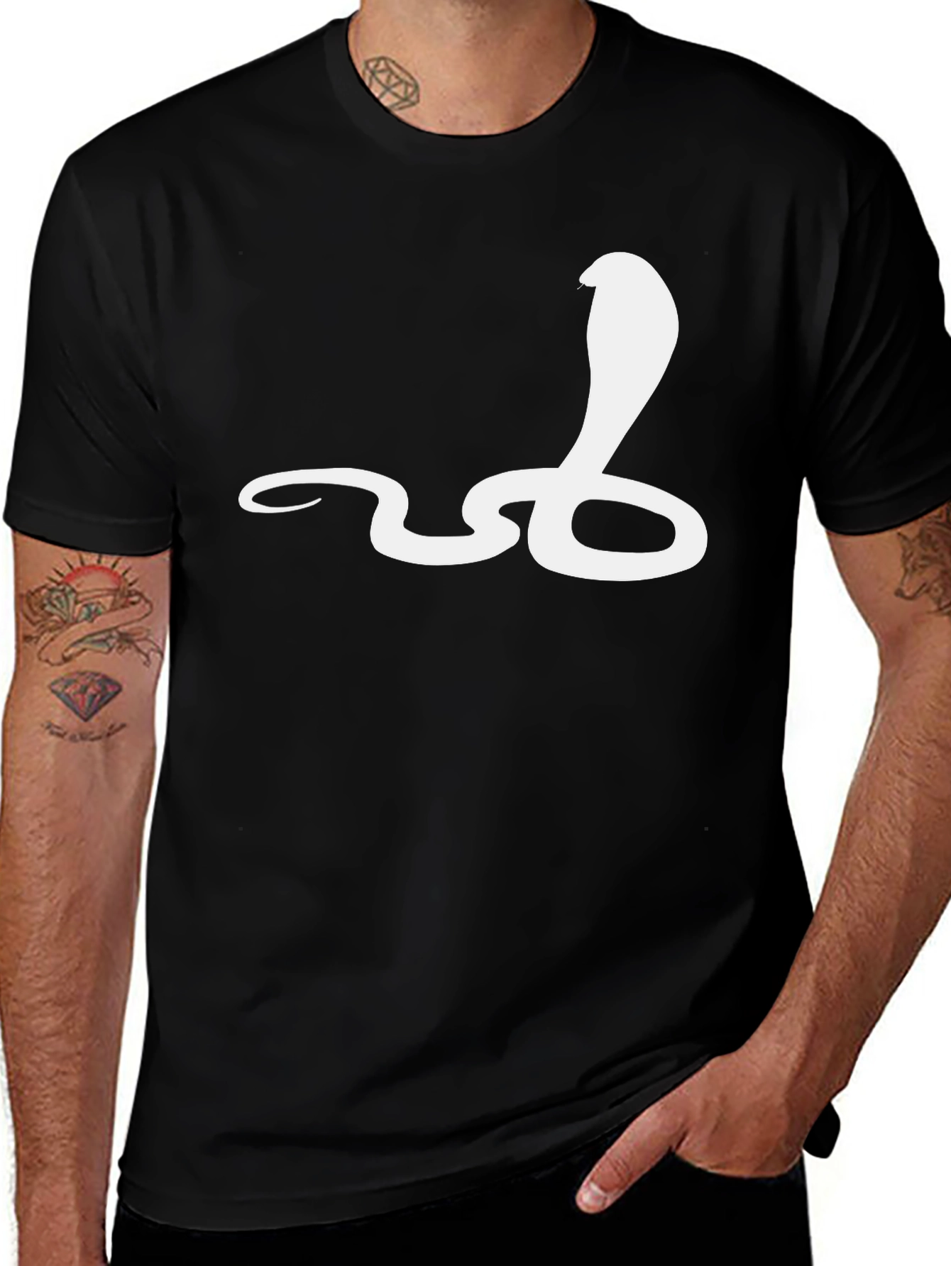 Cobra Graphic T-Shirt - Mens Crew Neck