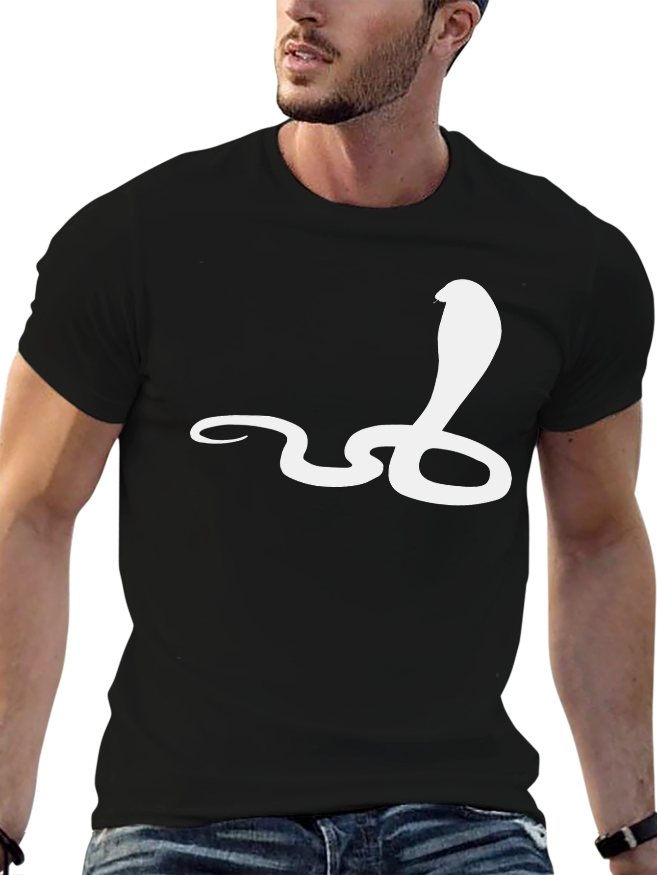 Cobra Graphic T-Shirt - Mens Crew Neck