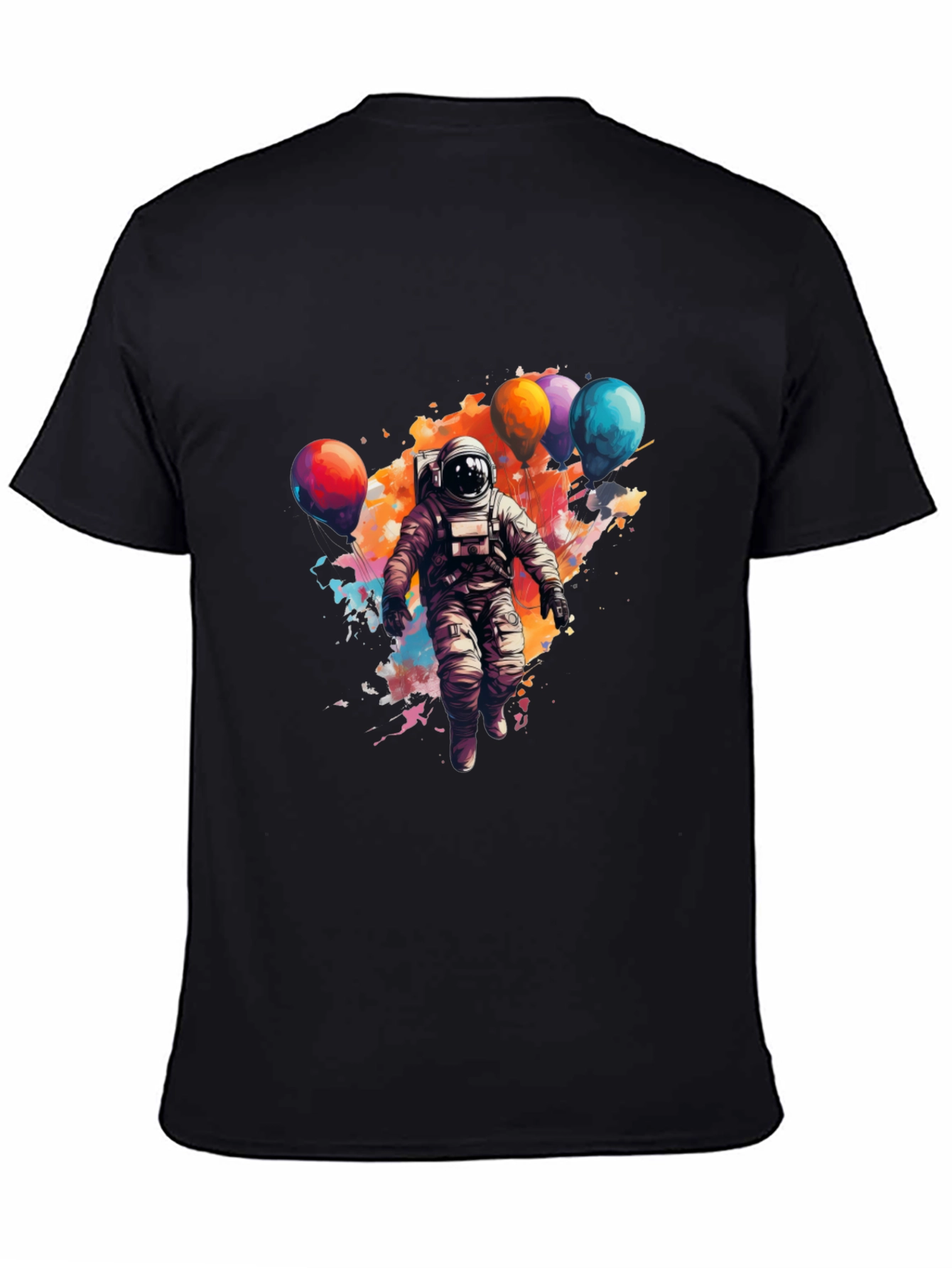 Astronaut with Balloons Graphic Print Tee