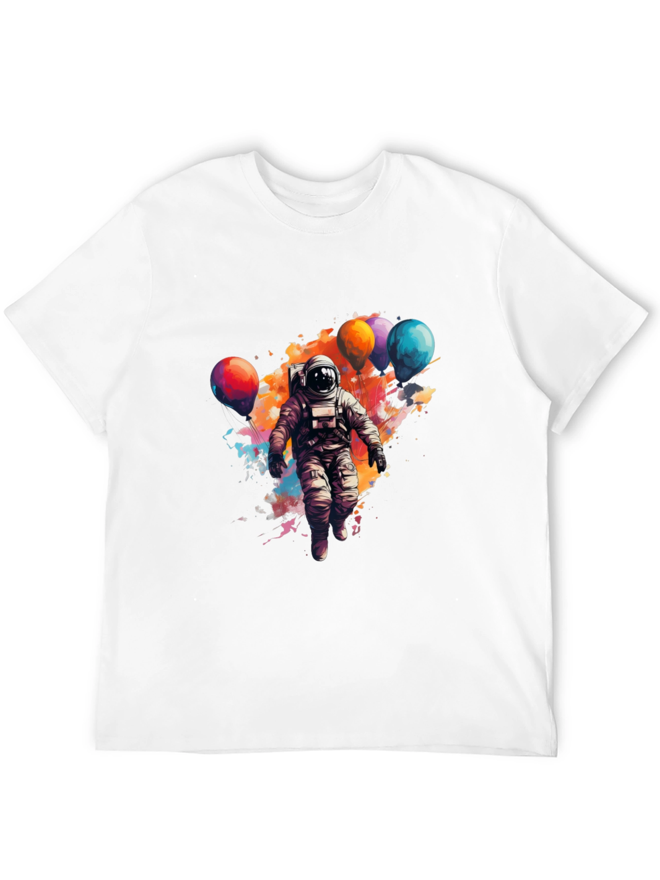 Astronaut with Balloons Graphic Print Tee