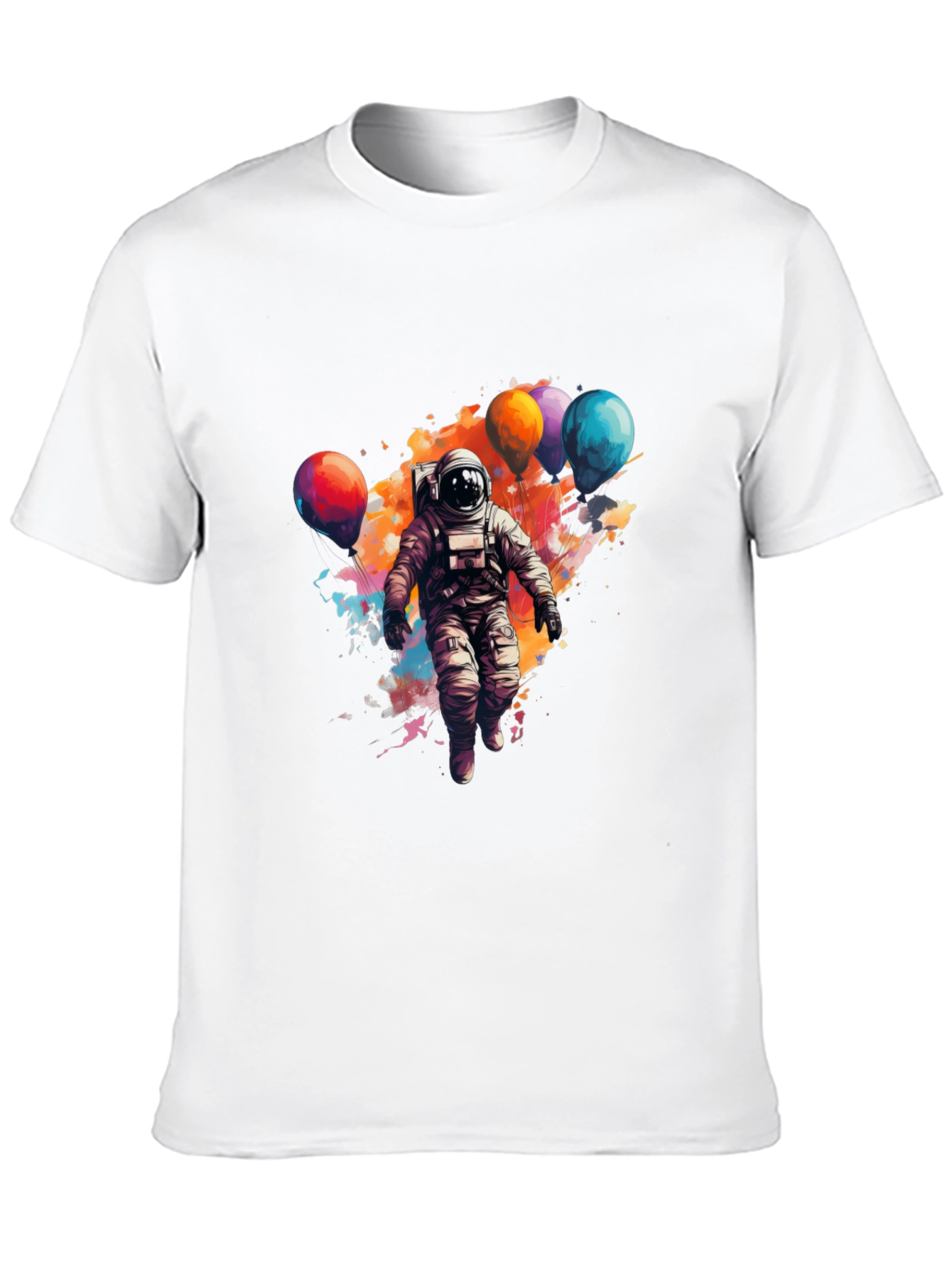 Astronaut with Balloons Graphic Print Tee