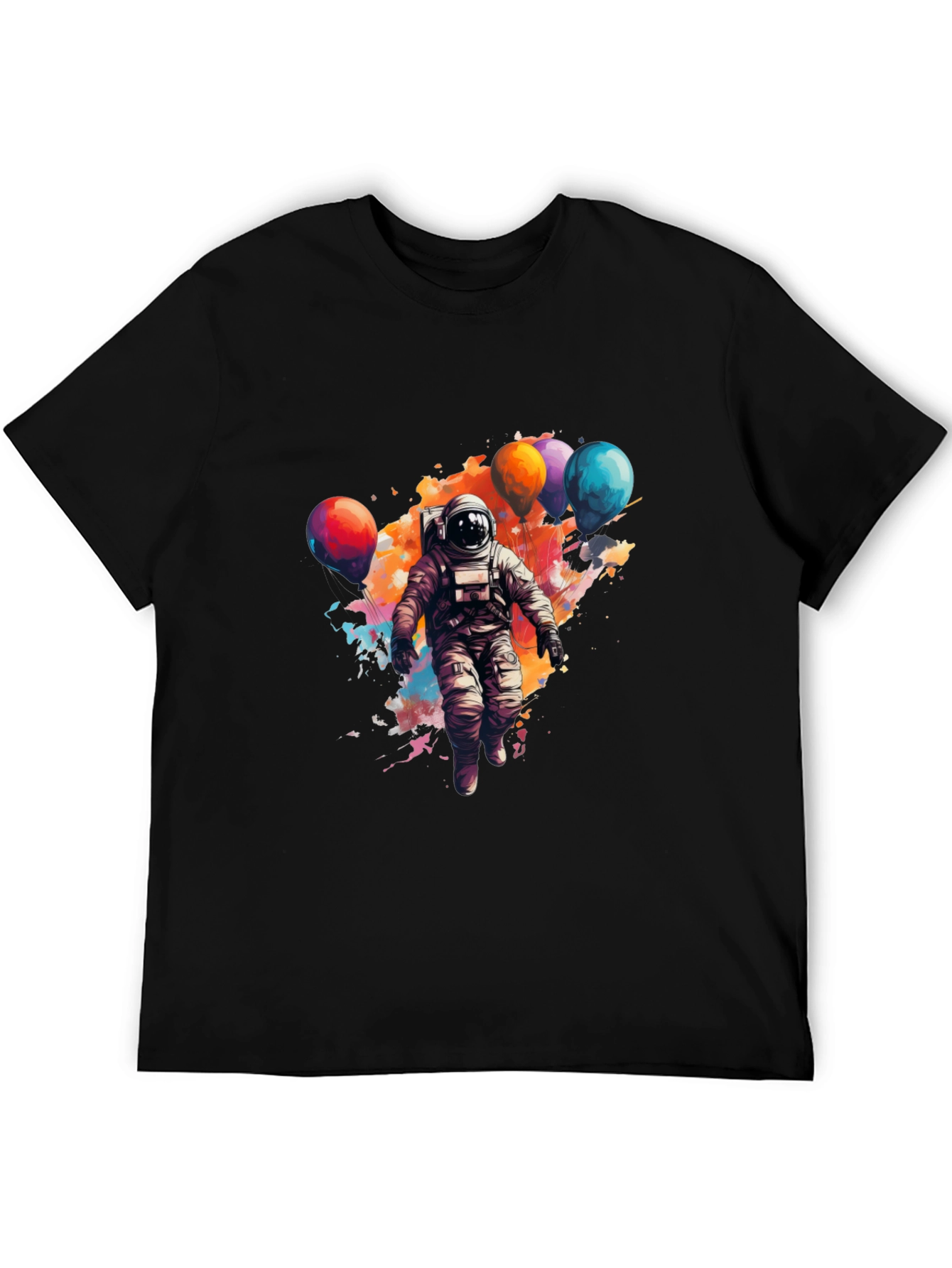 Astronaut with Balloons Graphic Print Tee
