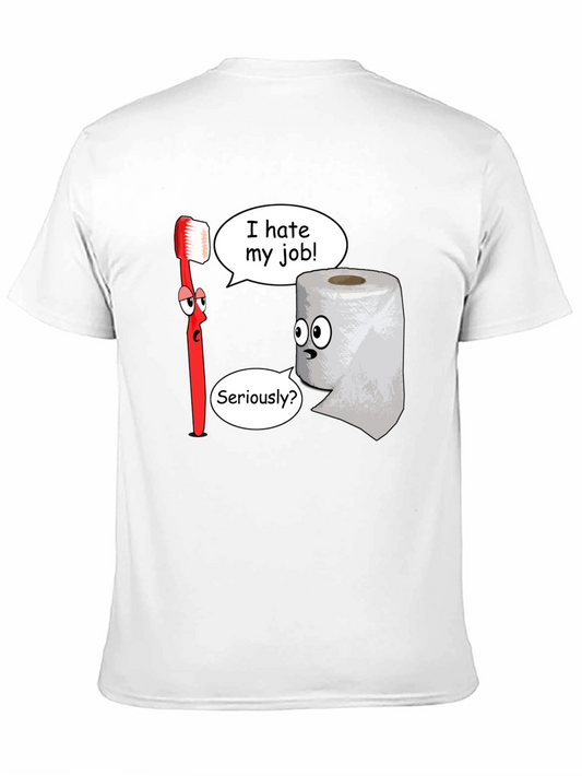 Funny Toothbrush & Toilet Paper T-Shirt - Job Humor