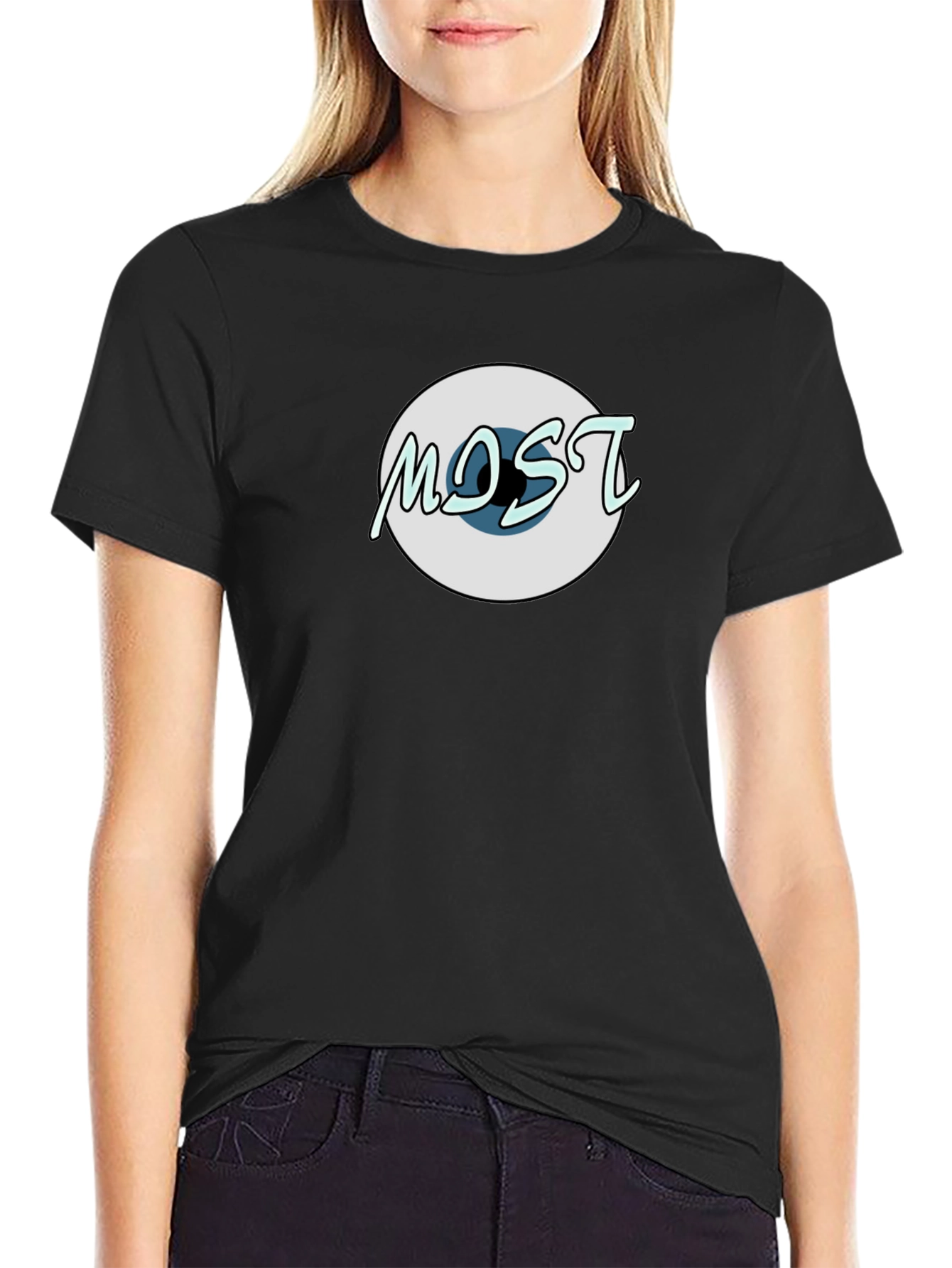 Unique Graphic Tee - MOST Design Black Cotton Shirt