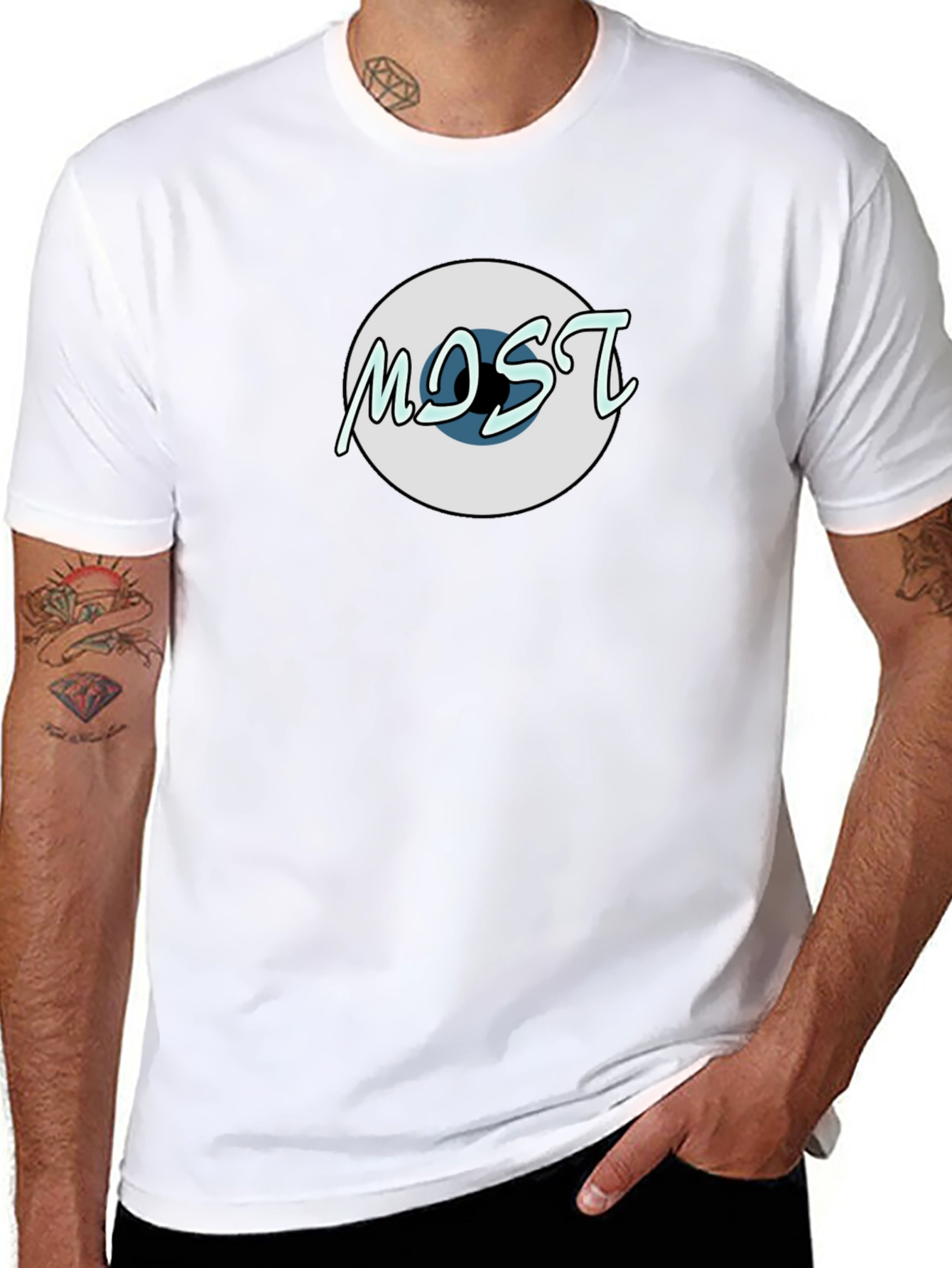 Unique Graphic Tee - MOST Design Black Cotton Shirt