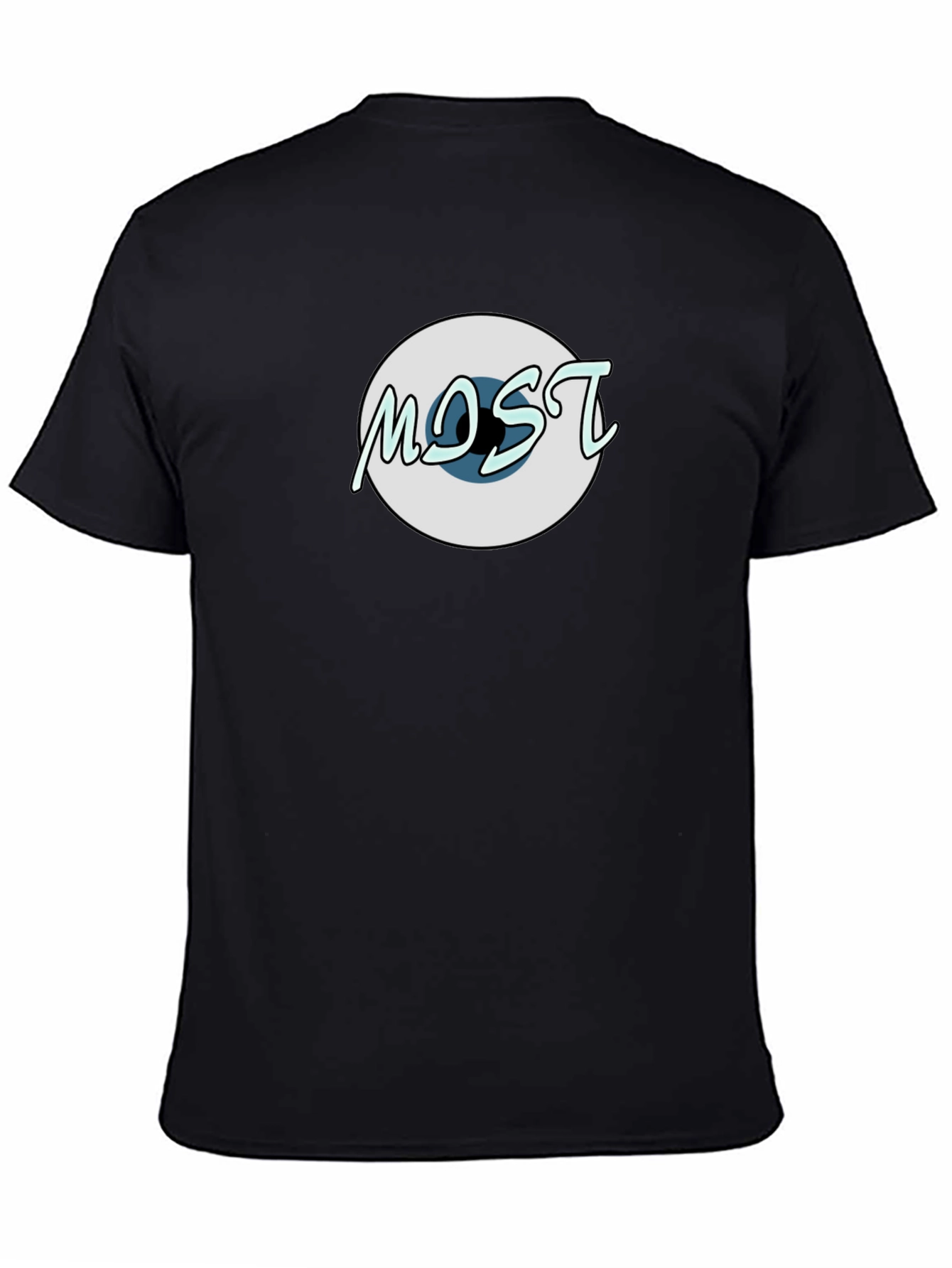 Unique Graphic Tee - MOST Design Black Cotton Shirt
