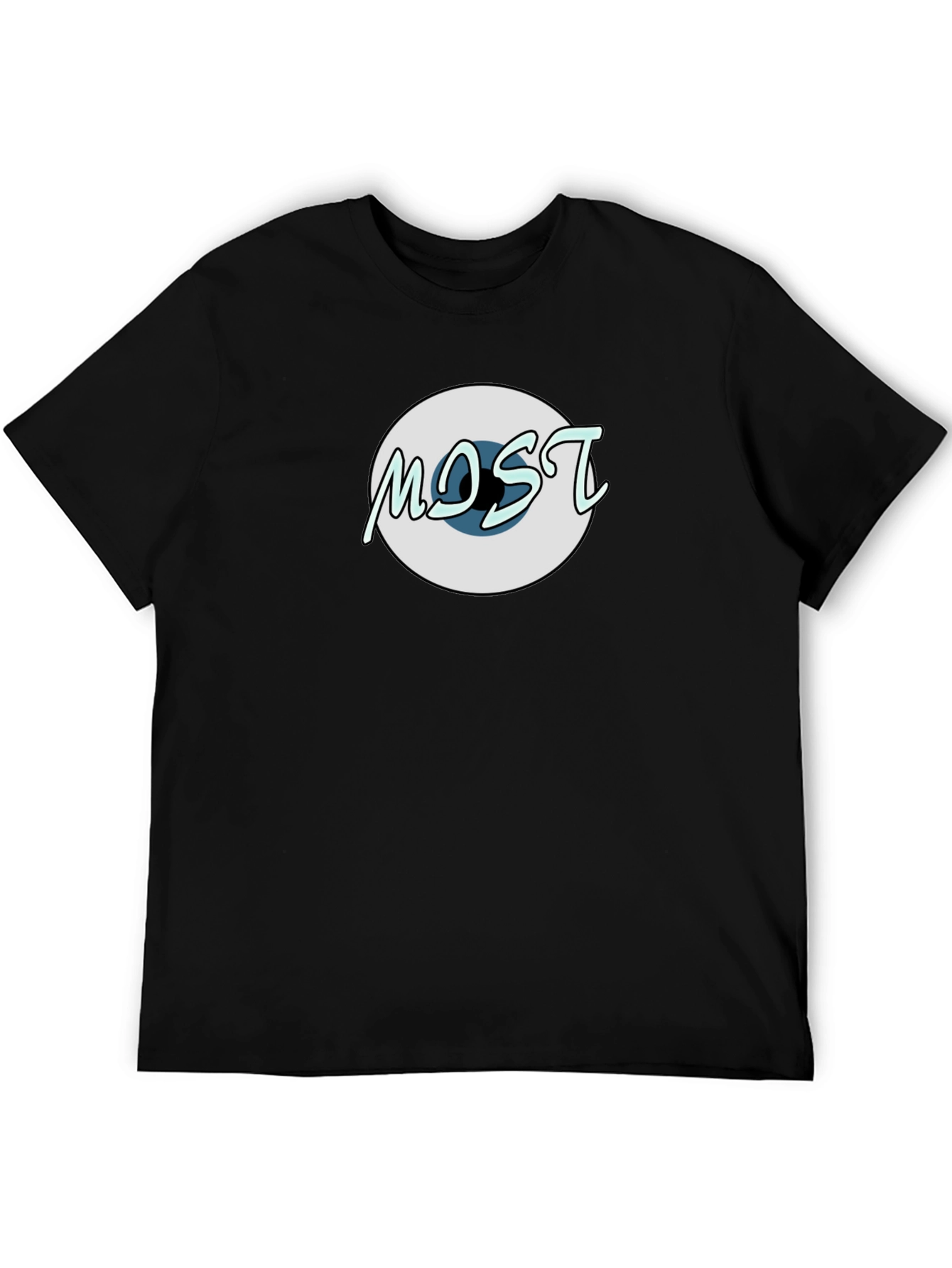 Unique Graphic Tee - MOST Design Black Cotton Shirt