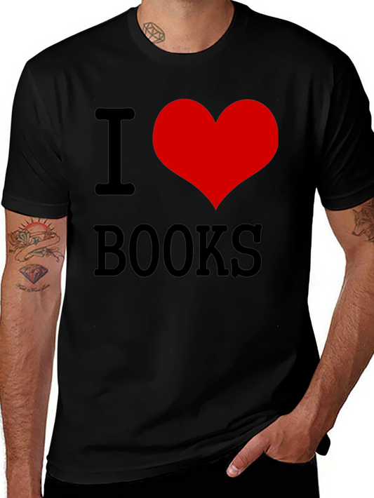 I Heart Books Graphic Tee - Black