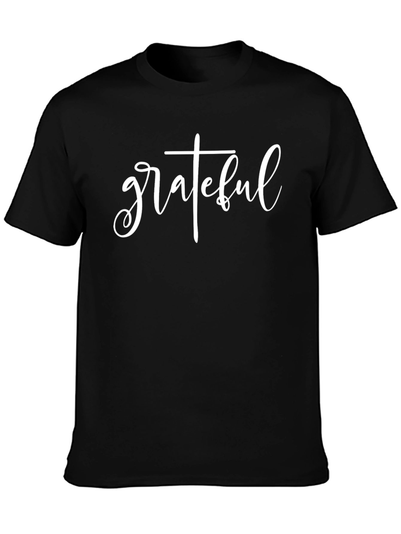 Grateful Script T-Shirt - Black