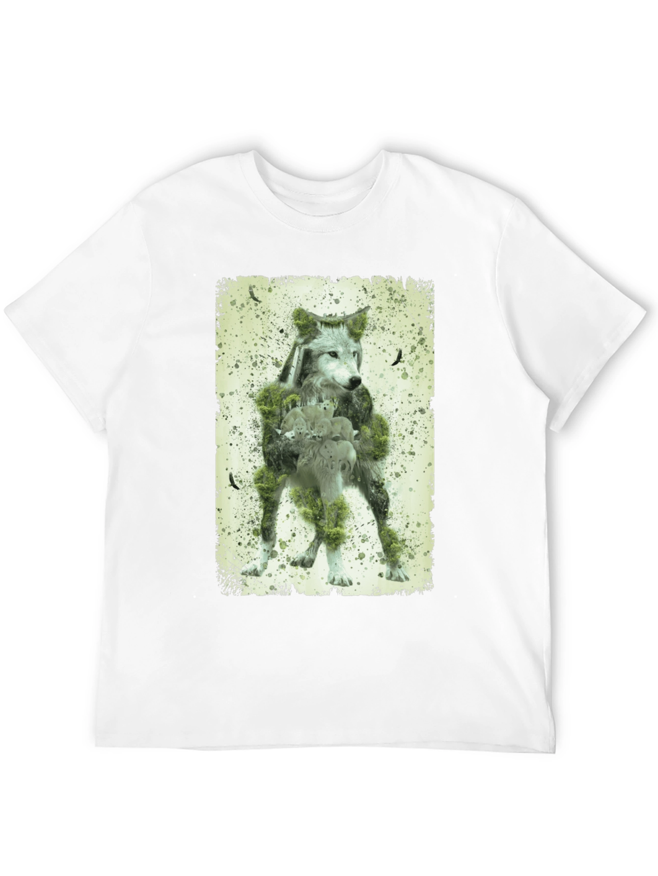 Wolf Forest Graphic T-Shirt - Nature Design Tee