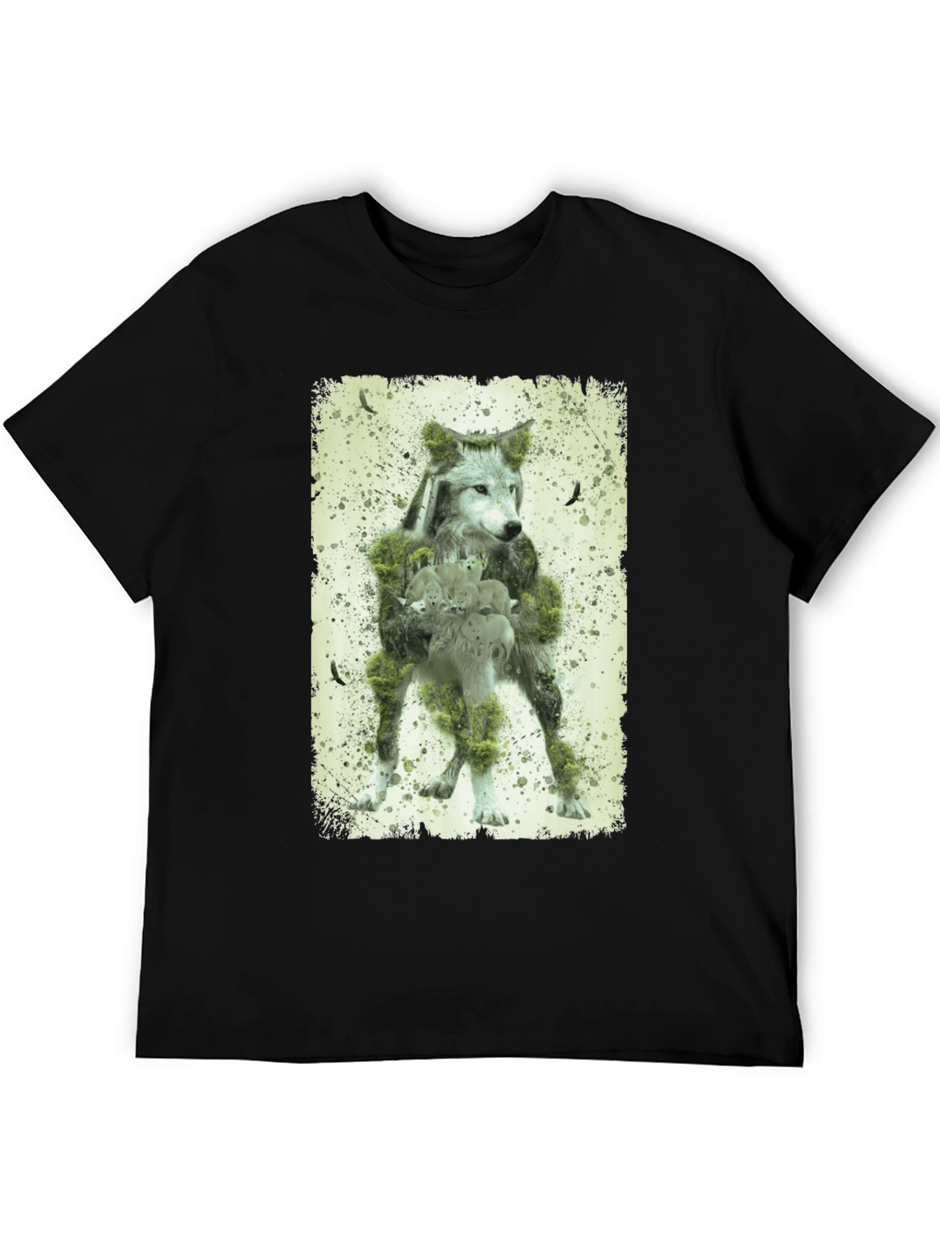 Wolf Forest Graphic T-Shirt - Nature Design Tee