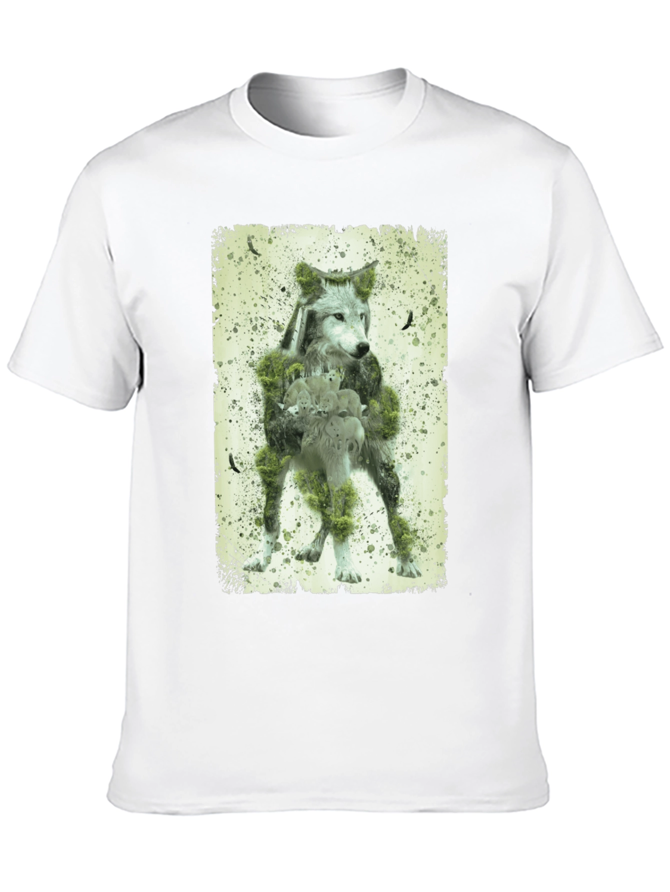 Wolf Forest Graphic T-Shirt - Nature Design Tee