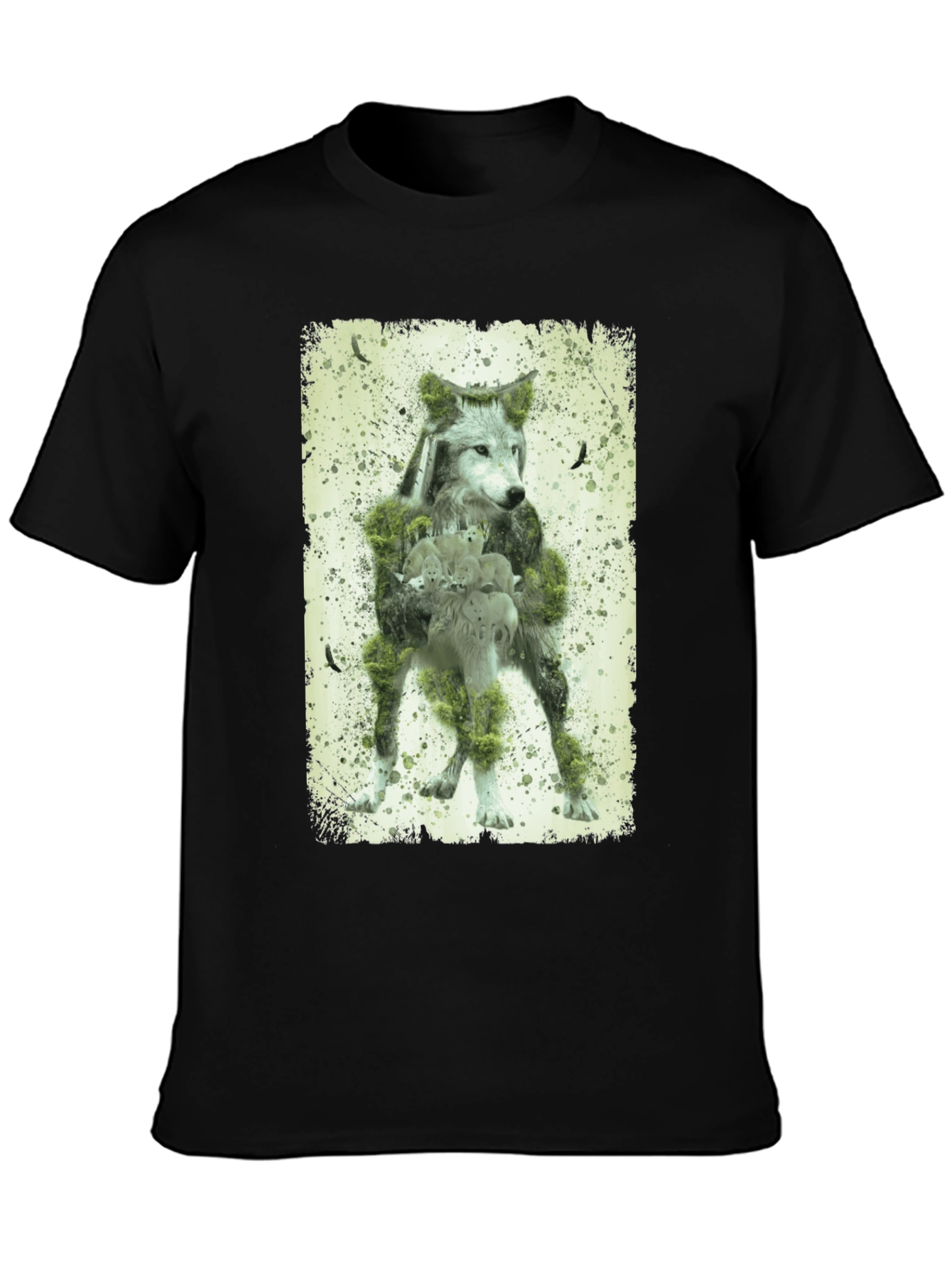 Wolf Forest Graphic T-Shirt - Nature Design Tee